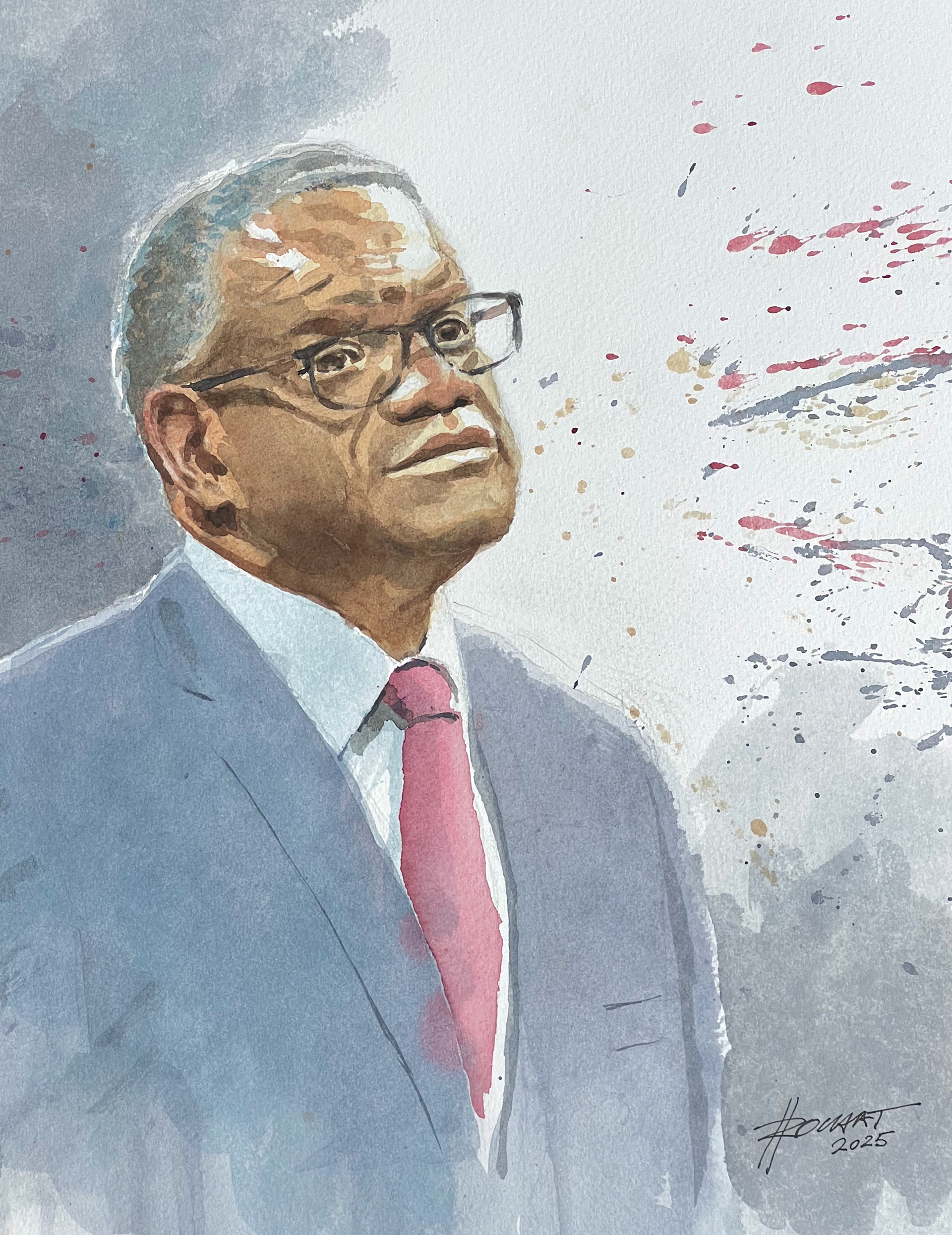 Dr Denis Wukwege.  26 x 35 cm
