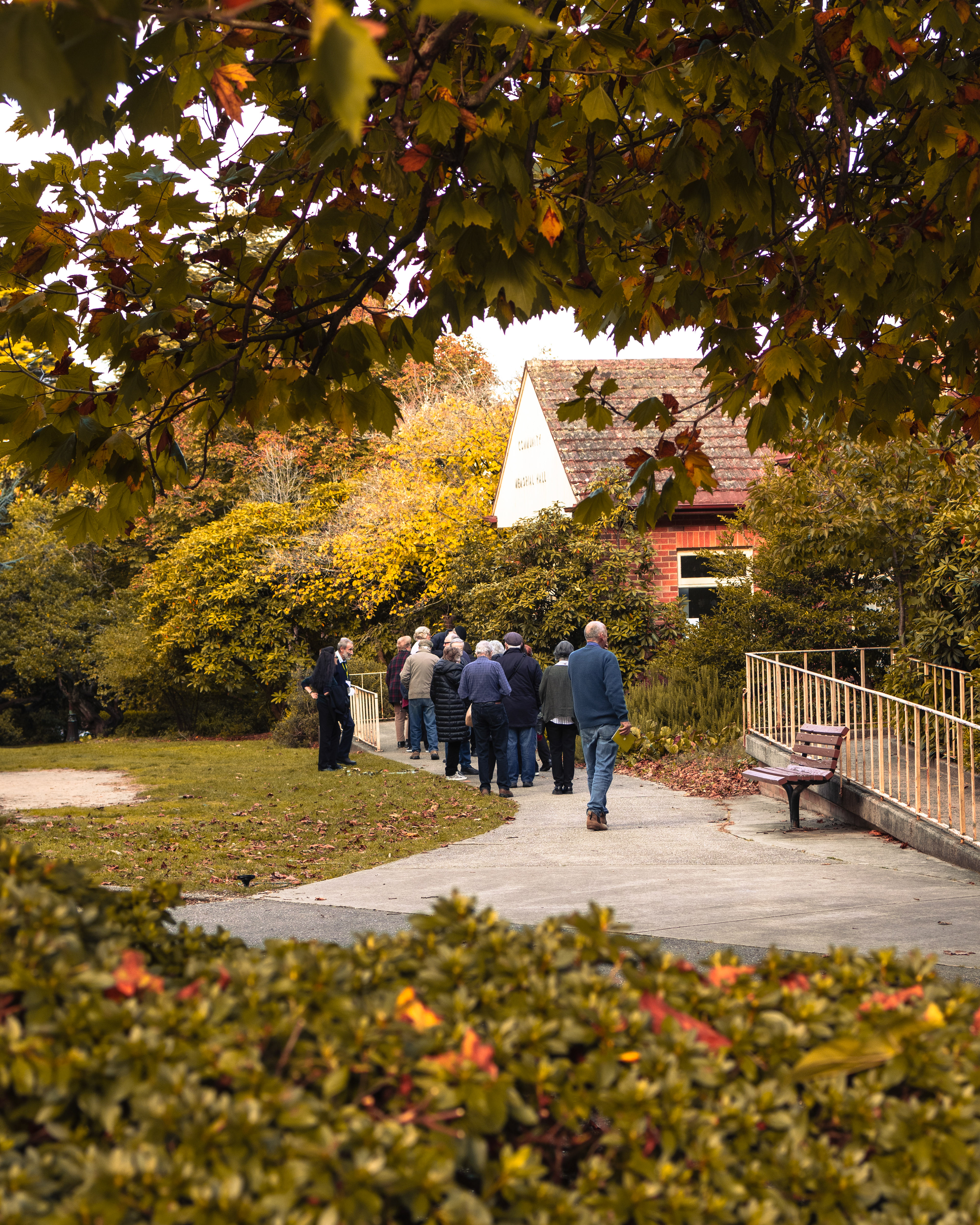 Some people in Blue Mountains on an autumn afternoon