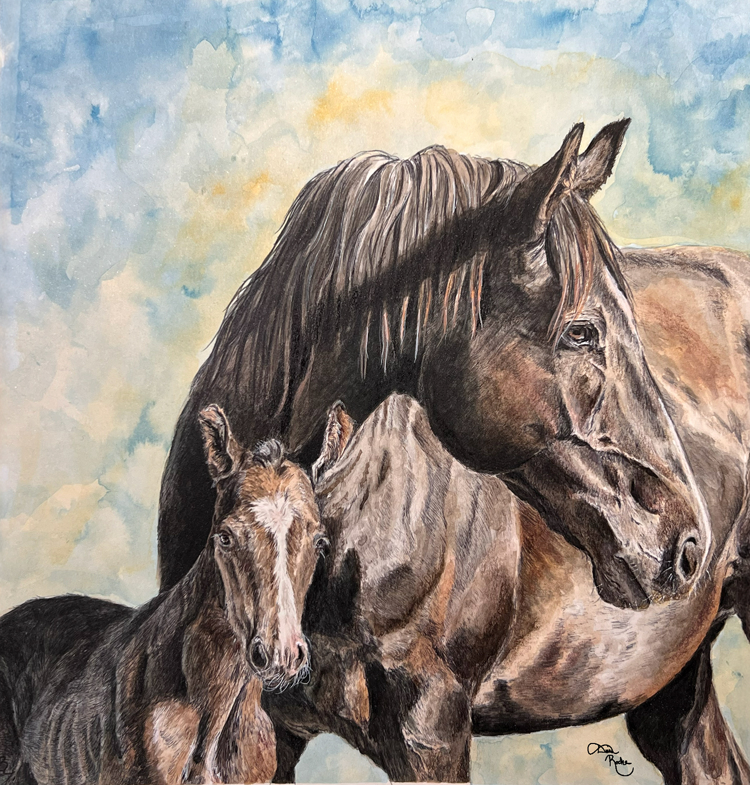 Dawns New Arrival 10"x10"  (SOLD)