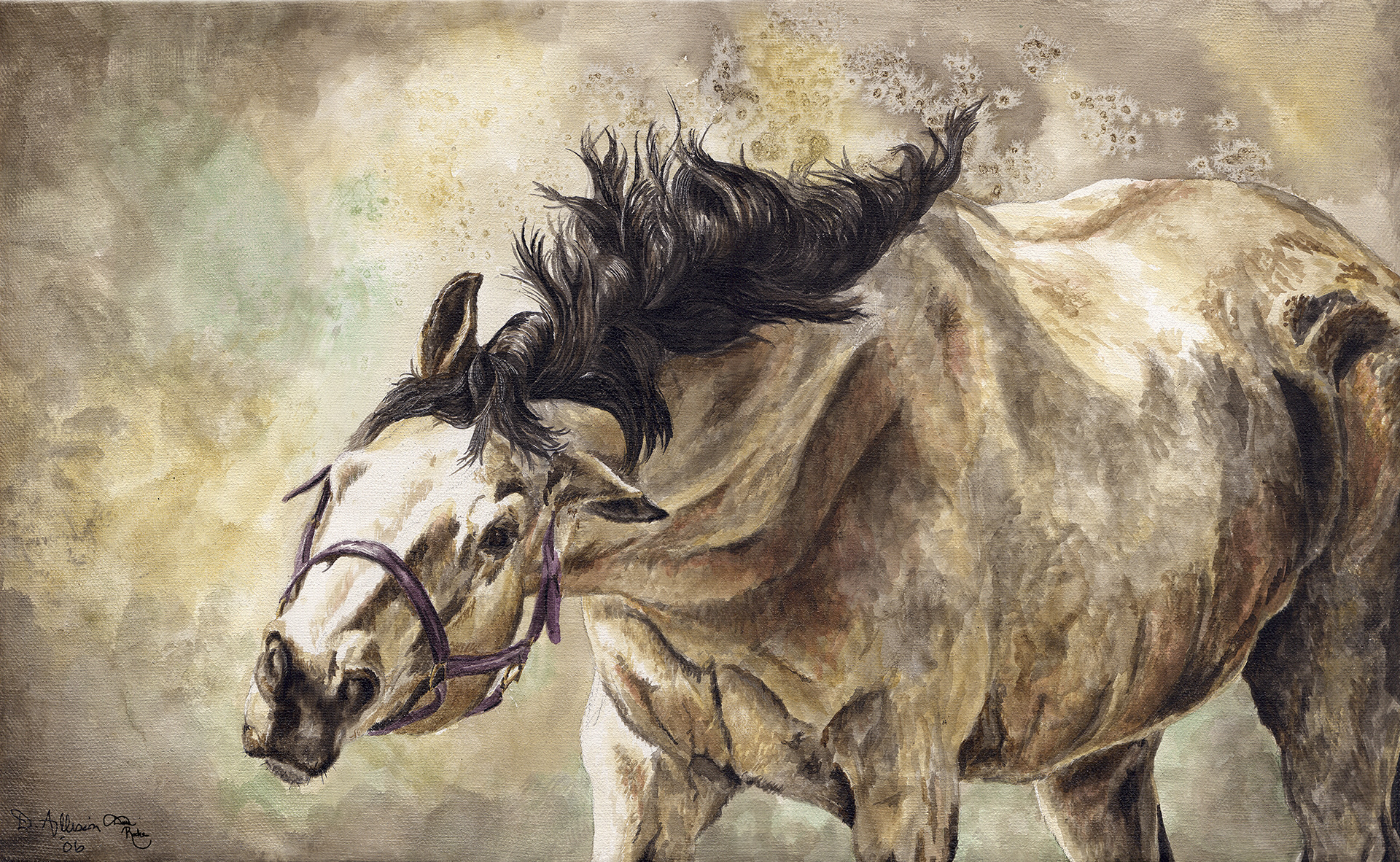 Stirring up Dust 11"x18" (SOLD)