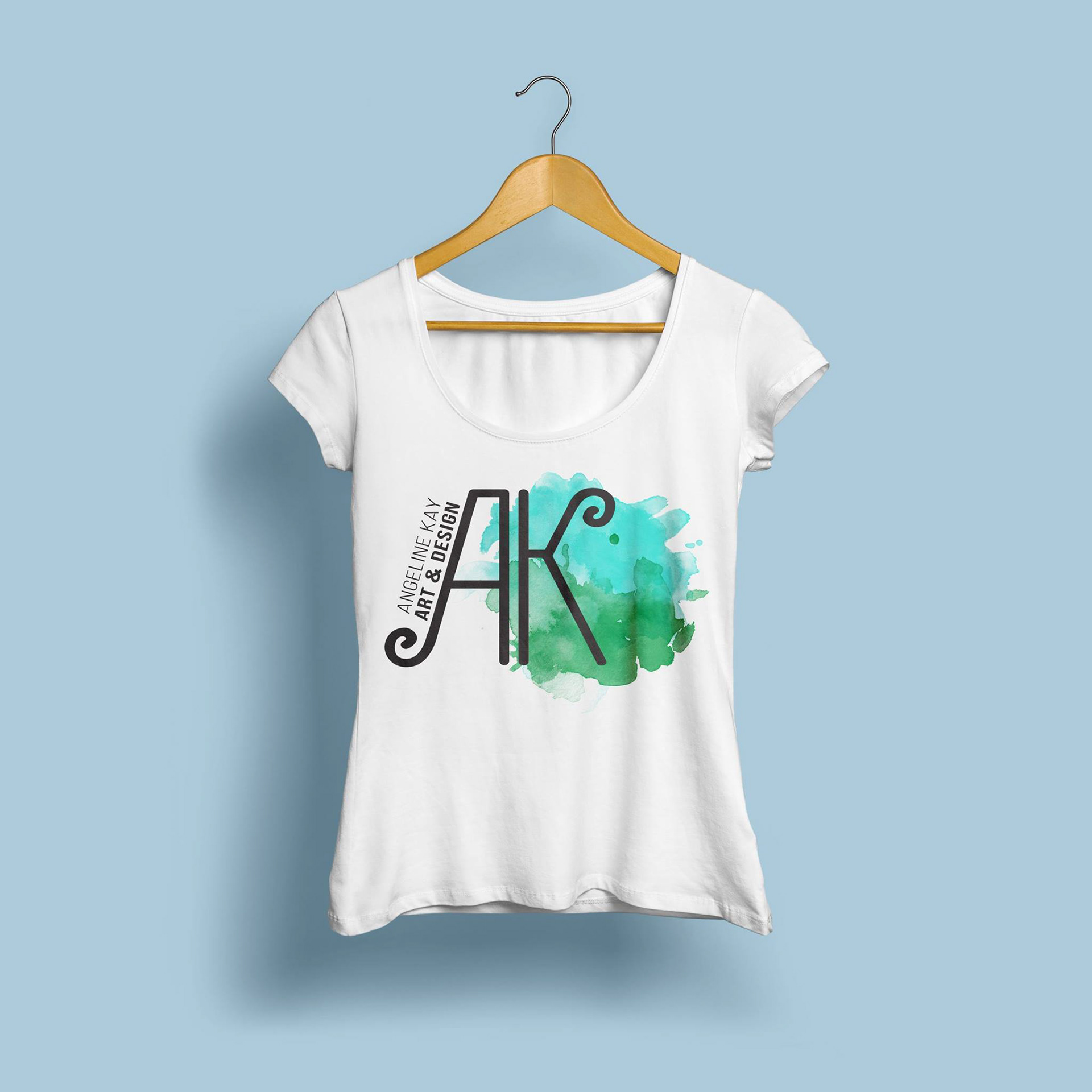 Angeline Kay Art & Design Logo Shirt Mockup