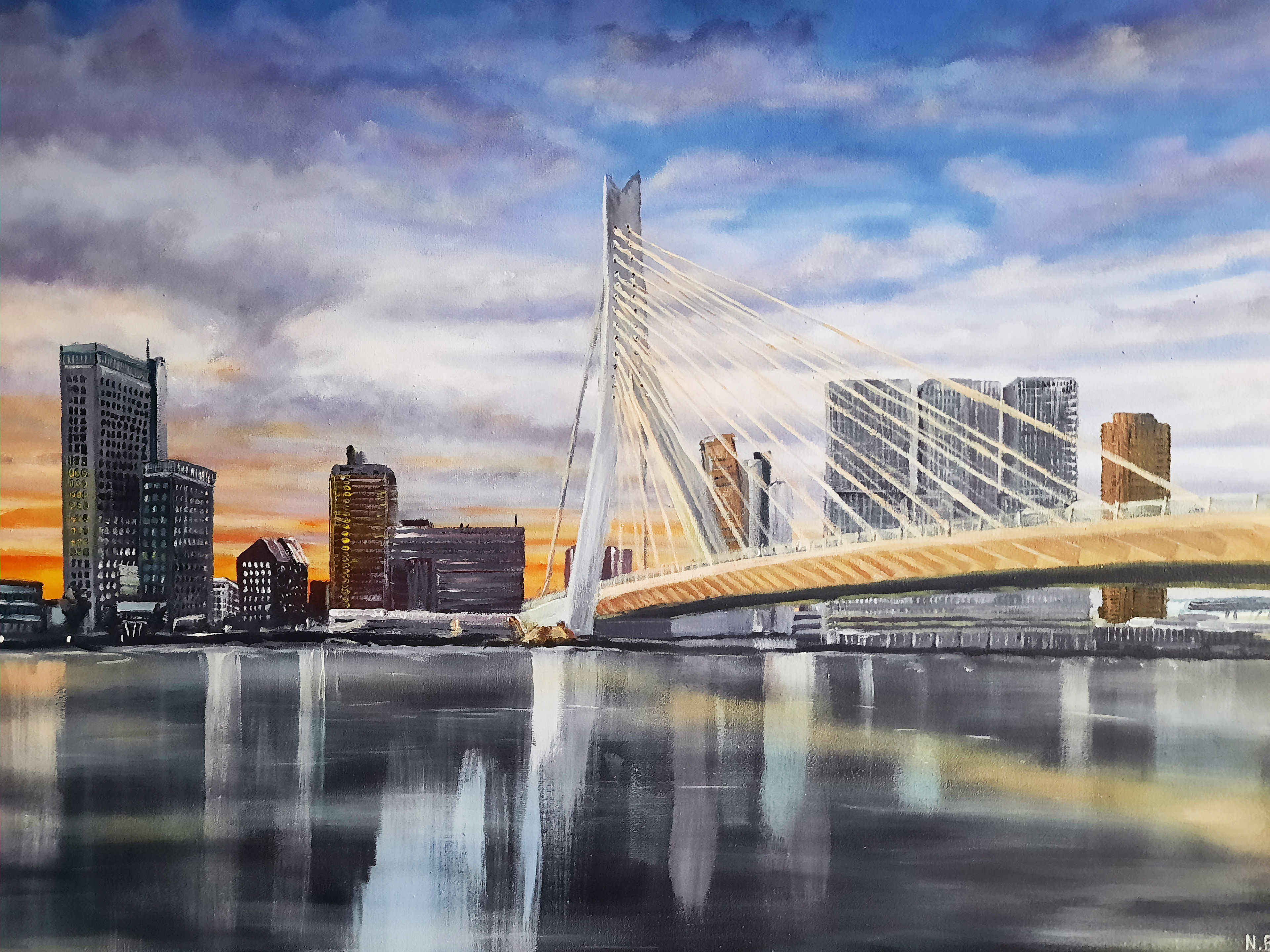 Goodevening Rotterdam. 70x50 cm (verkocht)
