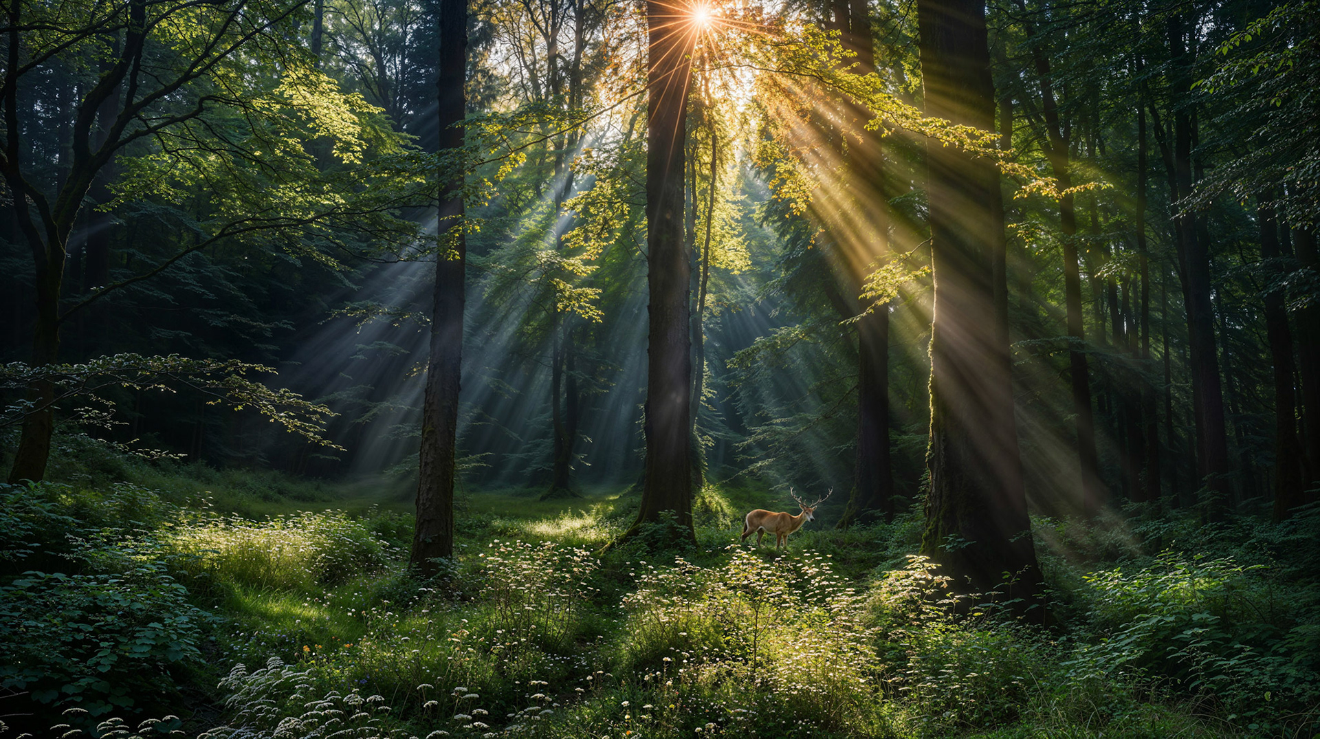 Sunshine in the forest
