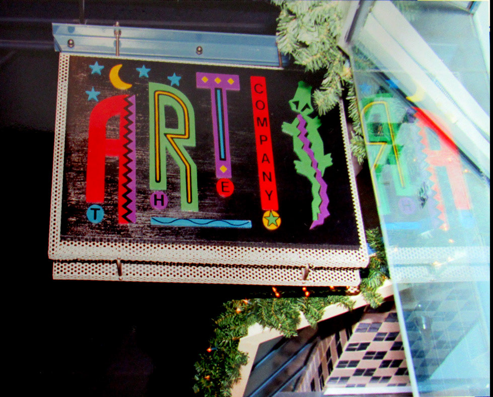 Designed sign for the River Walk Shop The Art Company
