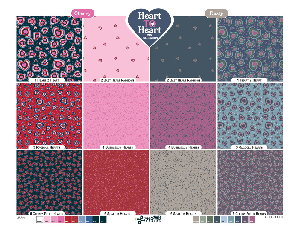 Heart Patterns in 2 colorways