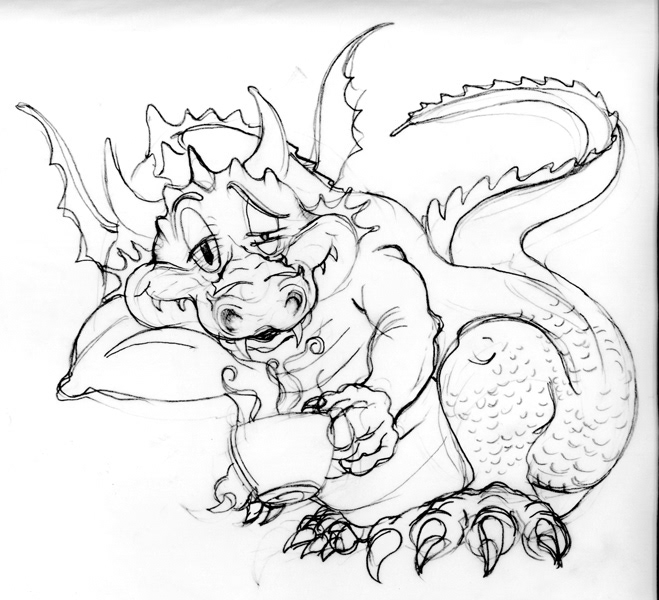 Original Pencil Sketch for Dragon