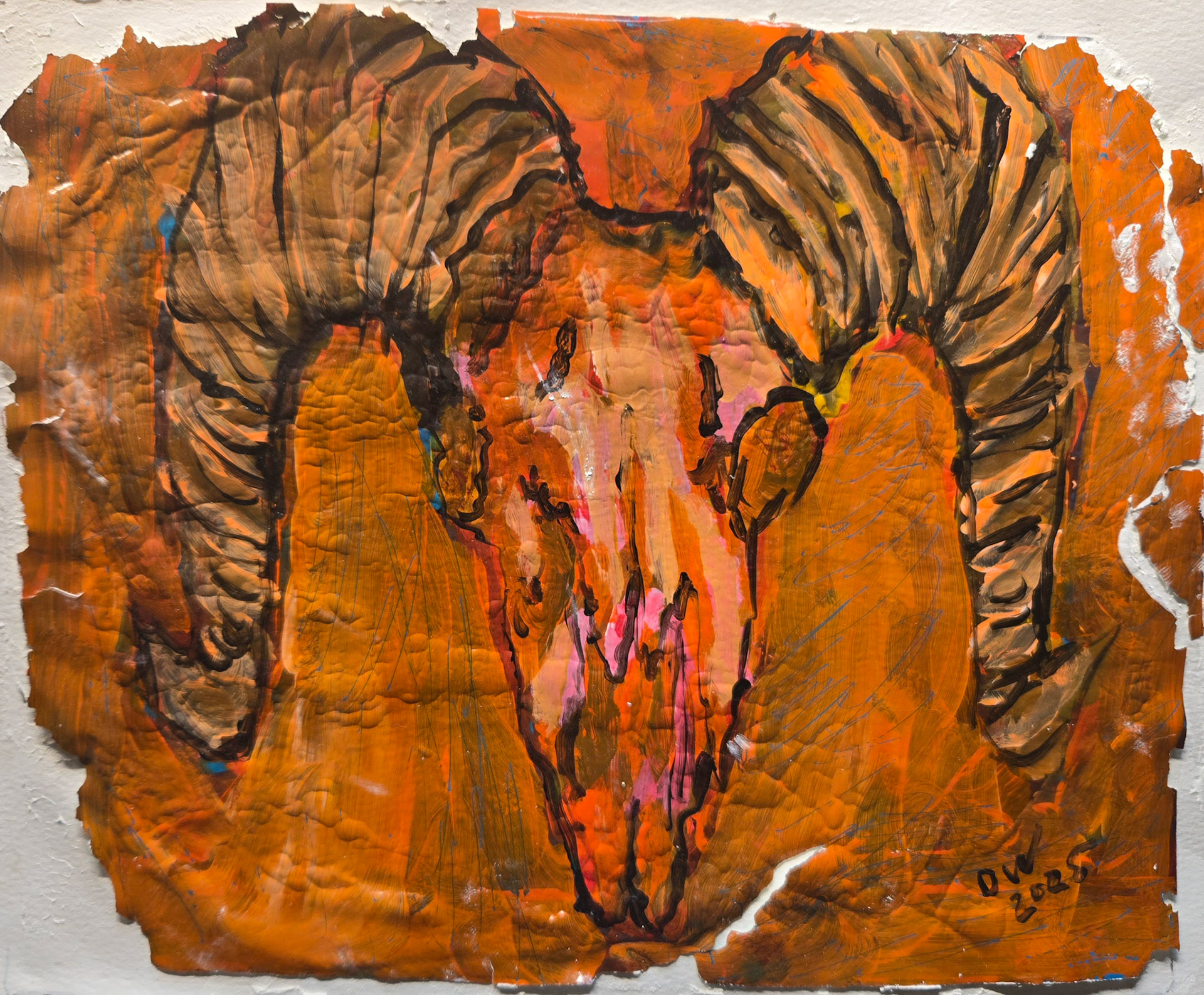 Orange Ram Skull 2024