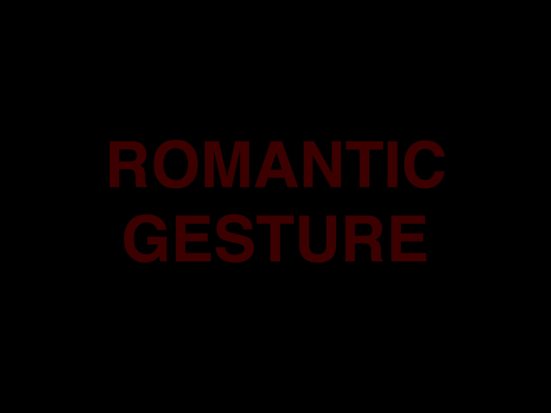 Capture d’écran, Romantic Gesture, HD, 1440 x 1080, 13 min