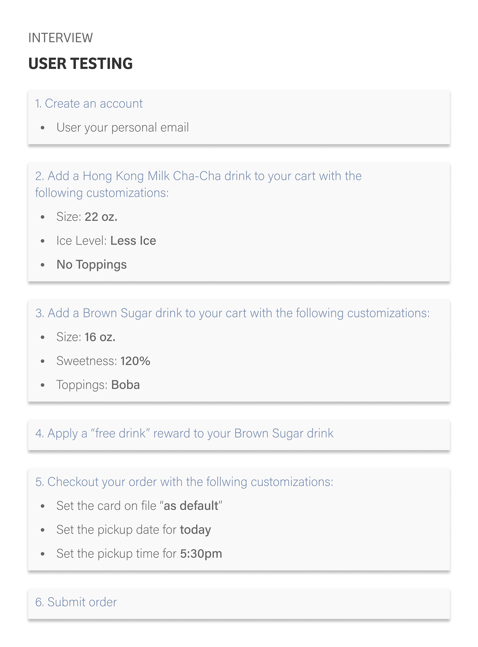 Interview: User Testing