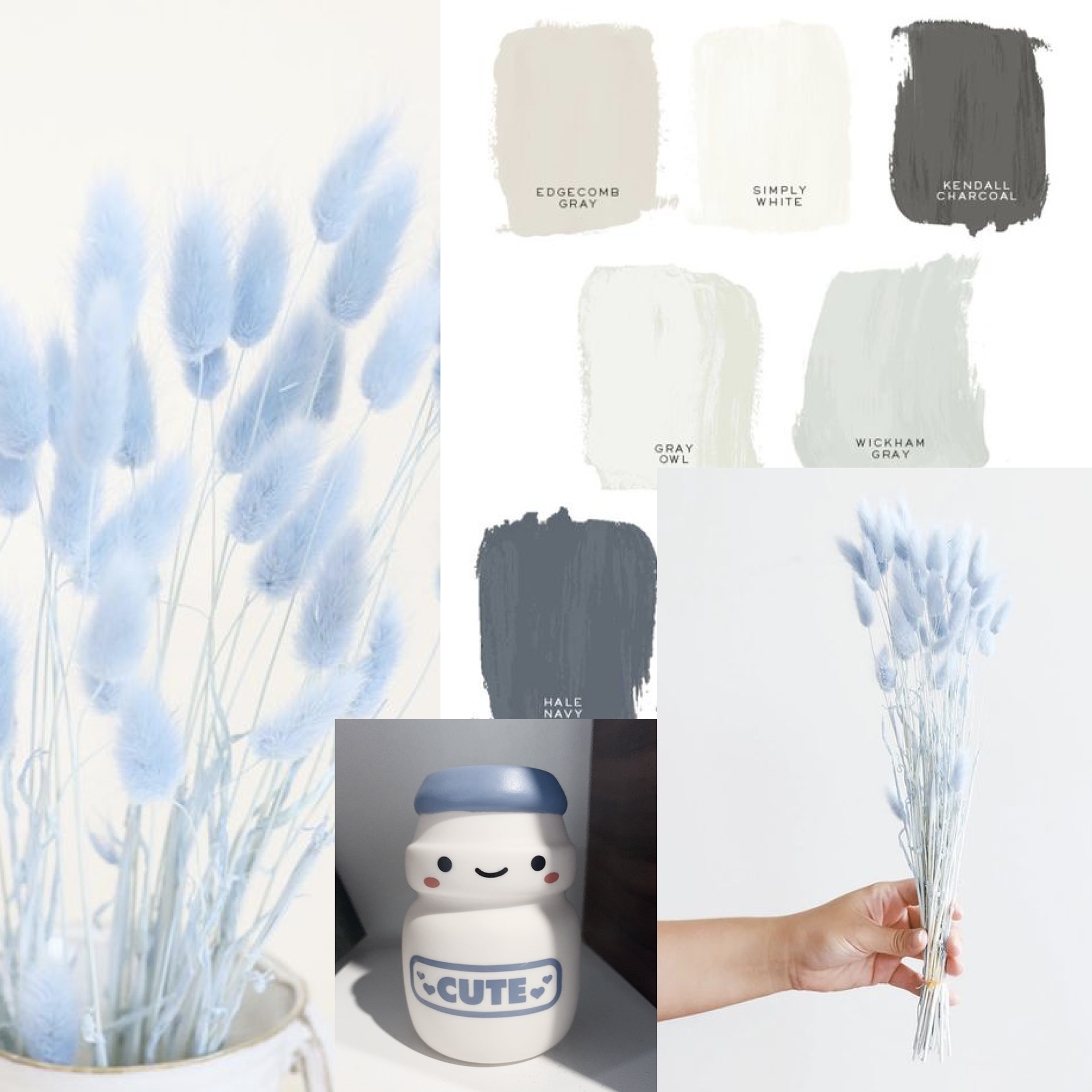 Mood board for colors brand development