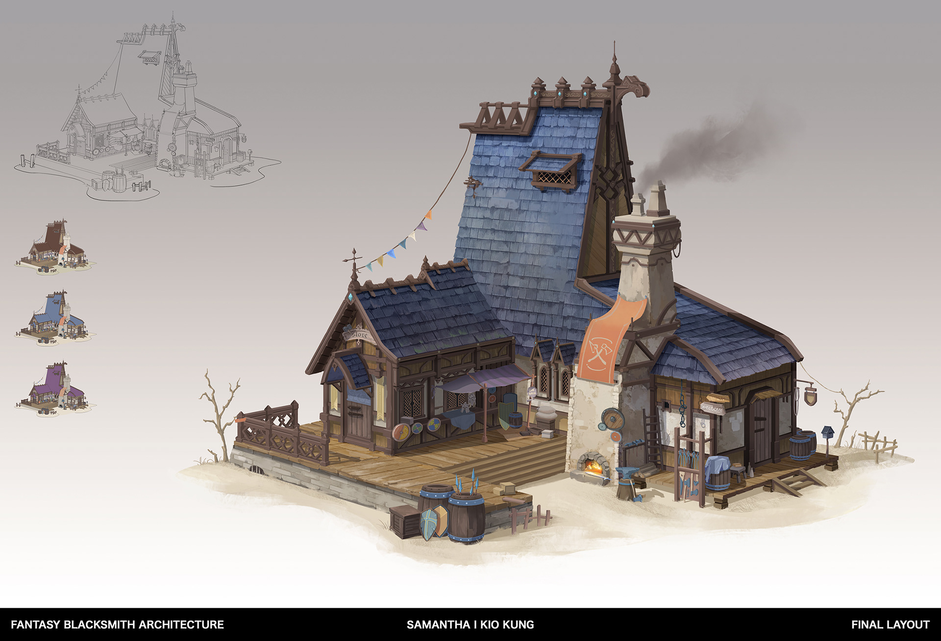 fantasy blacksmith shop