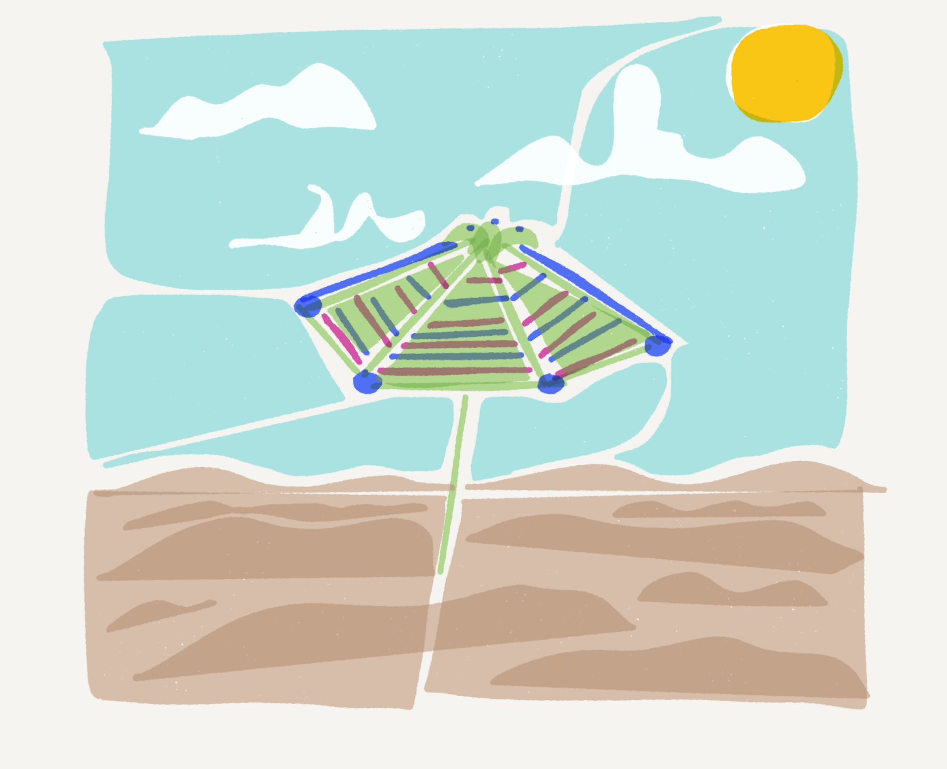 "Pieces of a Sunny Beach Day"