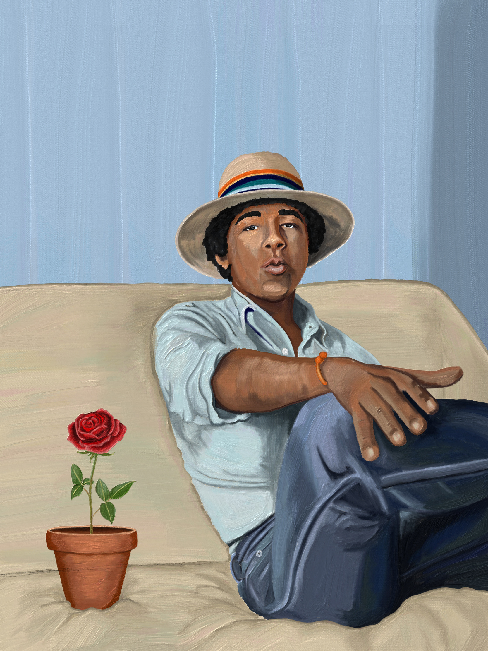"Bloom" - client requested piece based off portrait and theme of growth