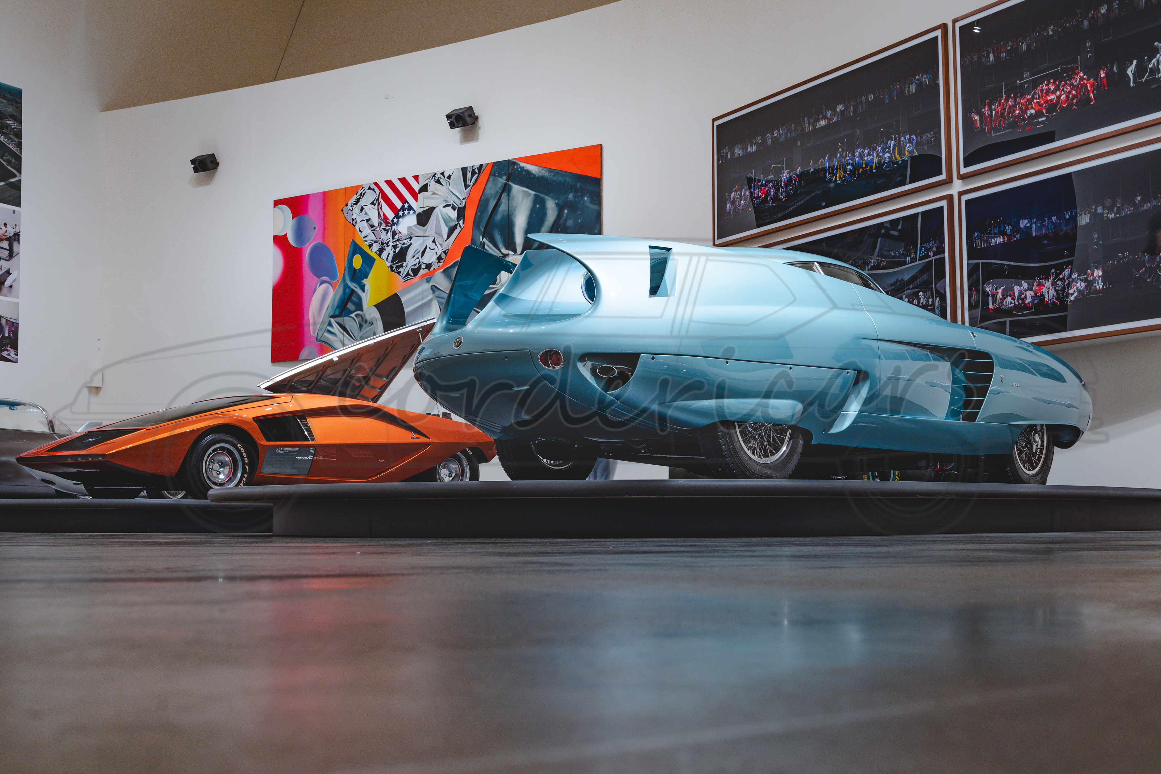 Lancia Stratos Zero and Alfa Romeo Bat 7