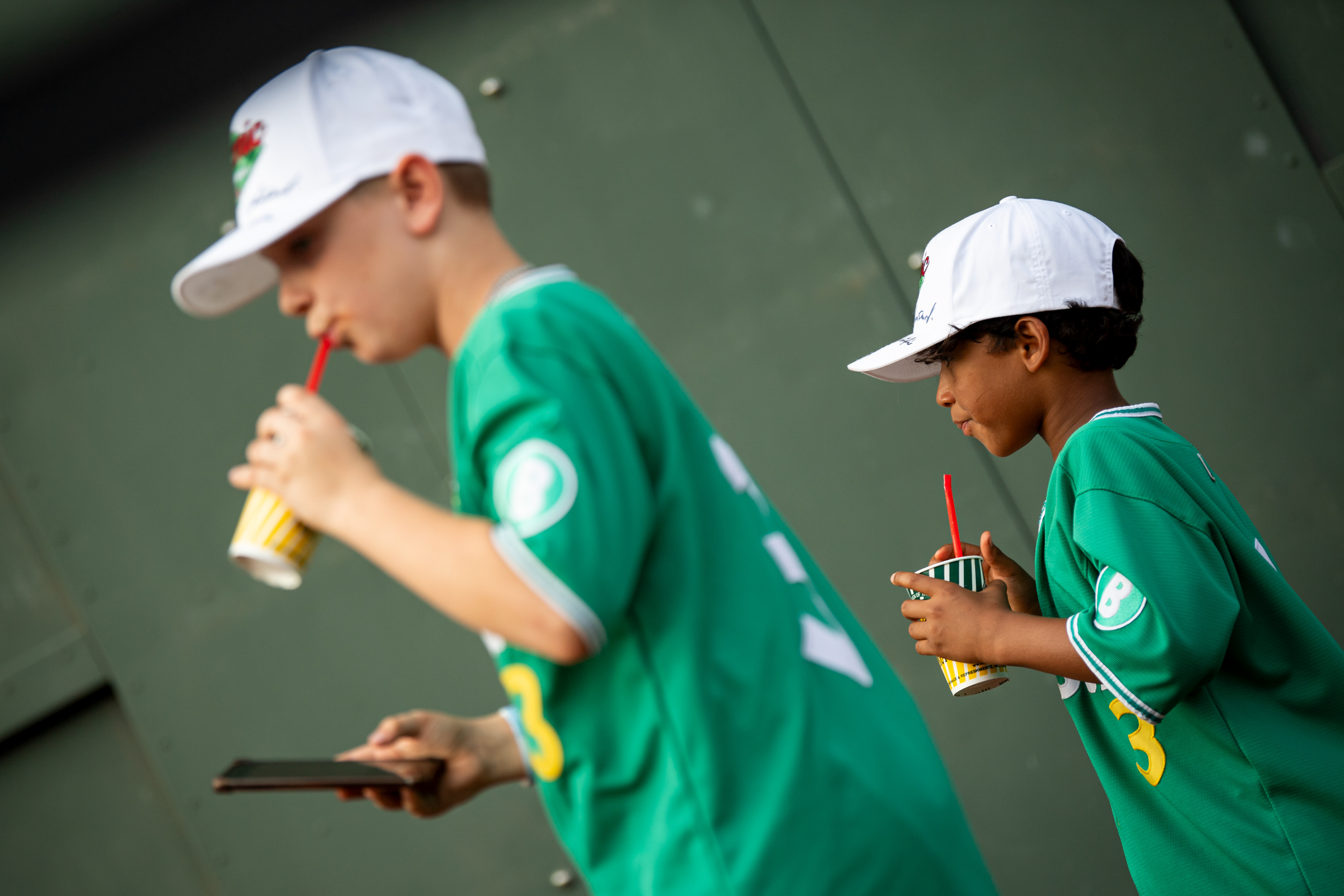 August 9, 2026, Boston, MA: Fans drink lemonade during Picnic in the Park after a game between the Athletics and the Boston Red Sox at Fenway Park in Boston, Massachusetts Sunday, August 9, 2026. (Photo by Aiden Shertzer/Boston Red Sox)