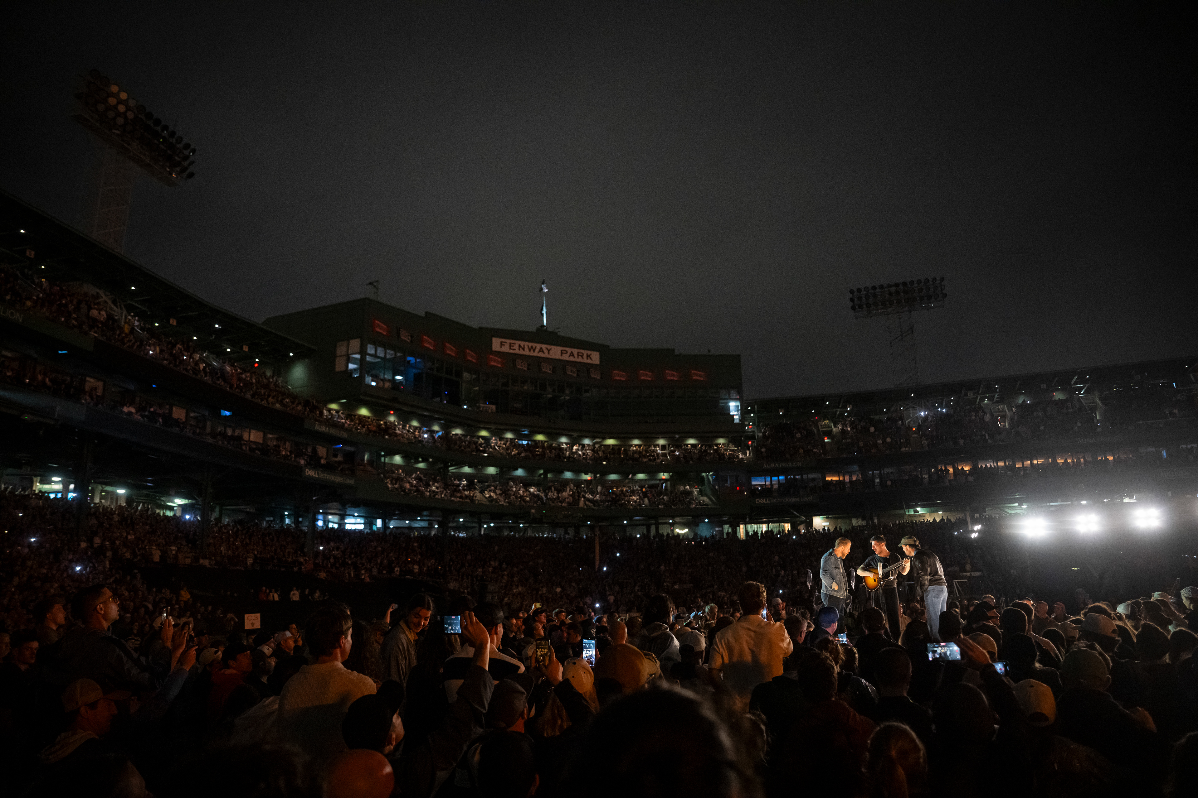 June 22, 2026, Boston, MA: Mumford & Sons performs in the crowd during the Mumford & Sons Prizefighter Tour for the 2026 Nucar Fenway Concert Series presented by Wasabi Technologies at Fenway Park in Boston, Massachusetts Monday, June 22, 2026. (Photo by Aiden Shertzer/Boston Red Sox)