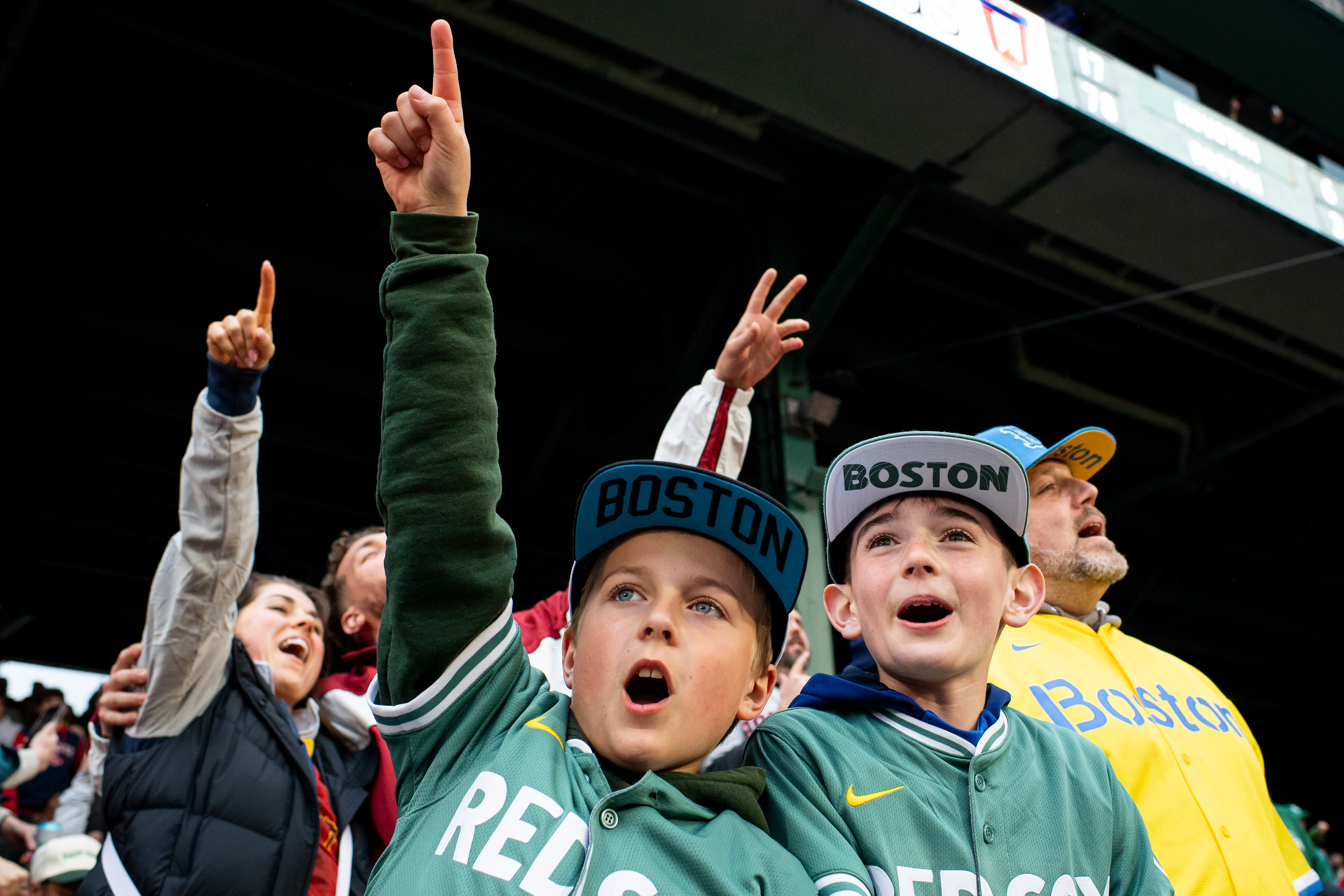 May 2, 2026, Boston, MA: Fans sing along to "Sweet Caroline" during the eighth inning of a game between the Houston Astros and the Boston Red Sox at Fenway Park in Boston, Massachusetts Saturday, May 2, 2026. (Photo by Aiden Shertzer/Boston Red Sox)