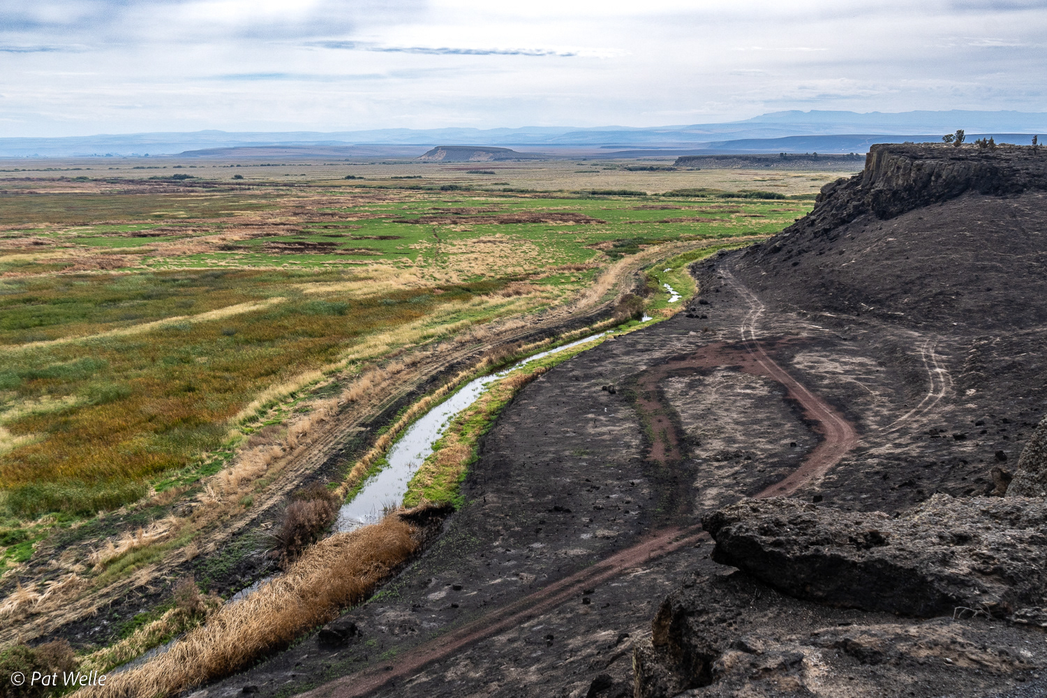 Buena Vista view of very recent fire line