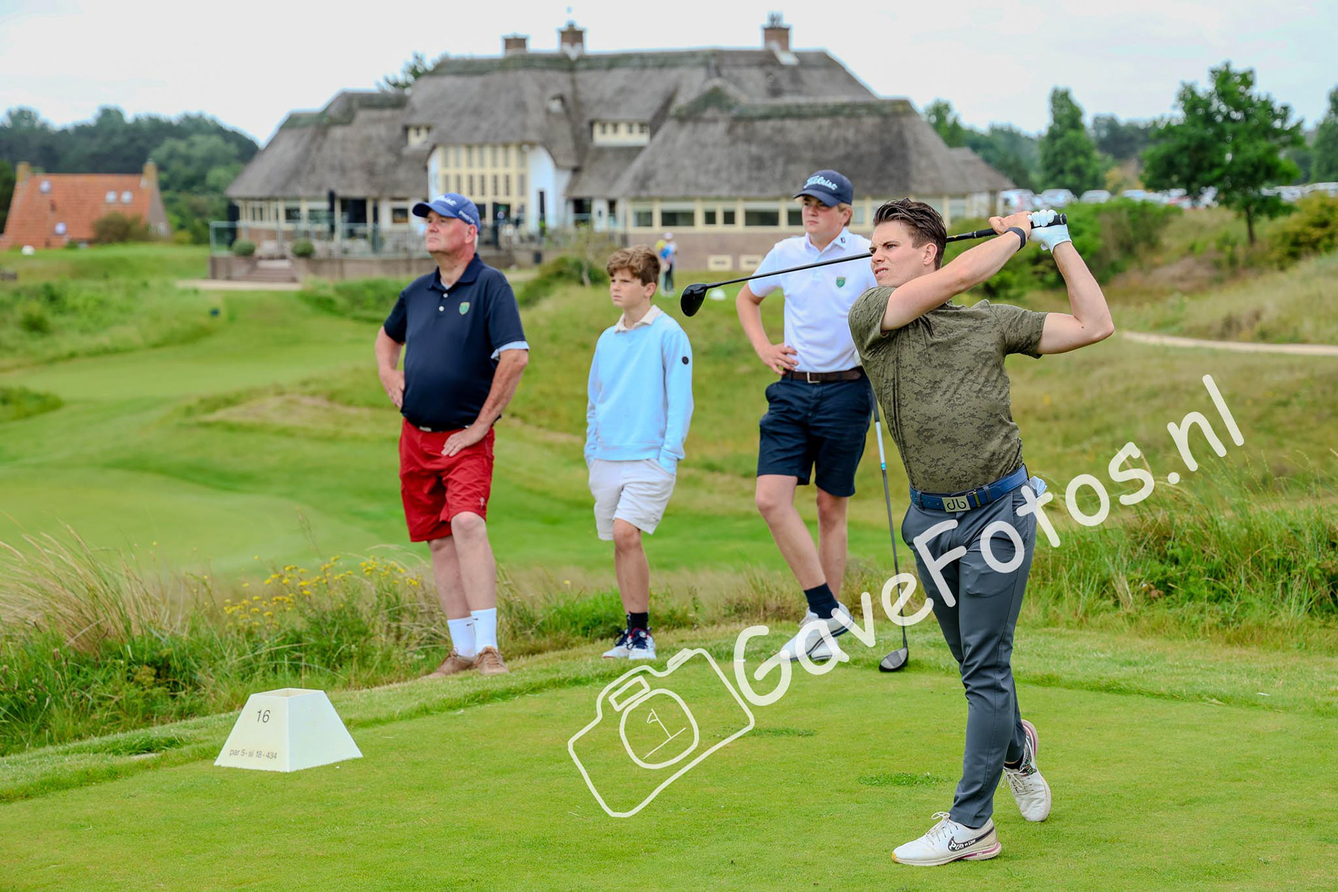 Axel Andriessen  op de Teebox van de 16e hole tijdens het Kennemer Open 2025