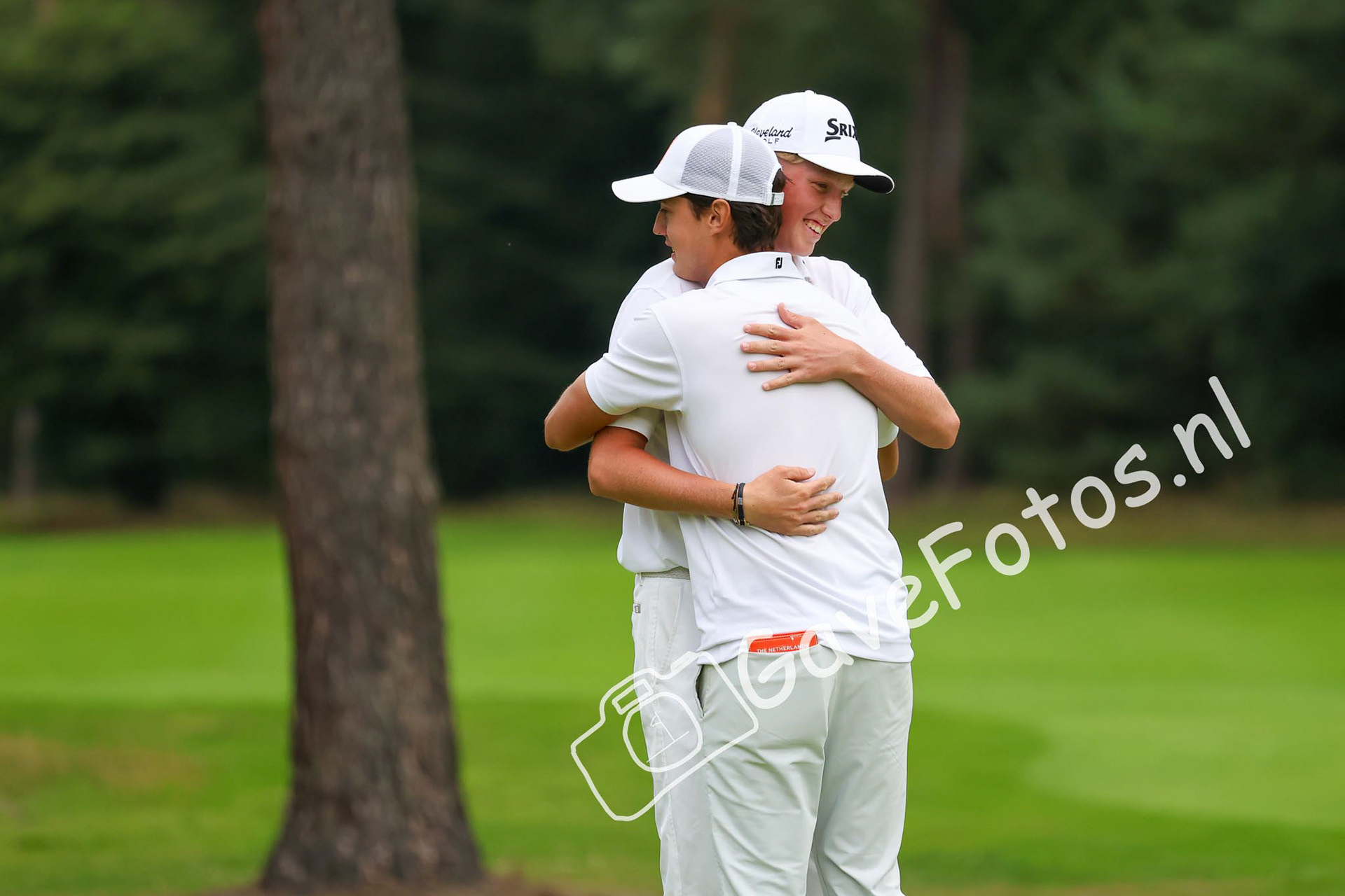LAFEBER, Guus (Hilversumsche Golf Club), APPEL, Loran (Golfclub Cromstrijen) 03/08/2025 NK Strokeplay 2025, Hooge Graven Golfclub, Ommen, Nederland. 1-3 of August 2025. On the course  during the final day of the NK Strokeplay 2025.