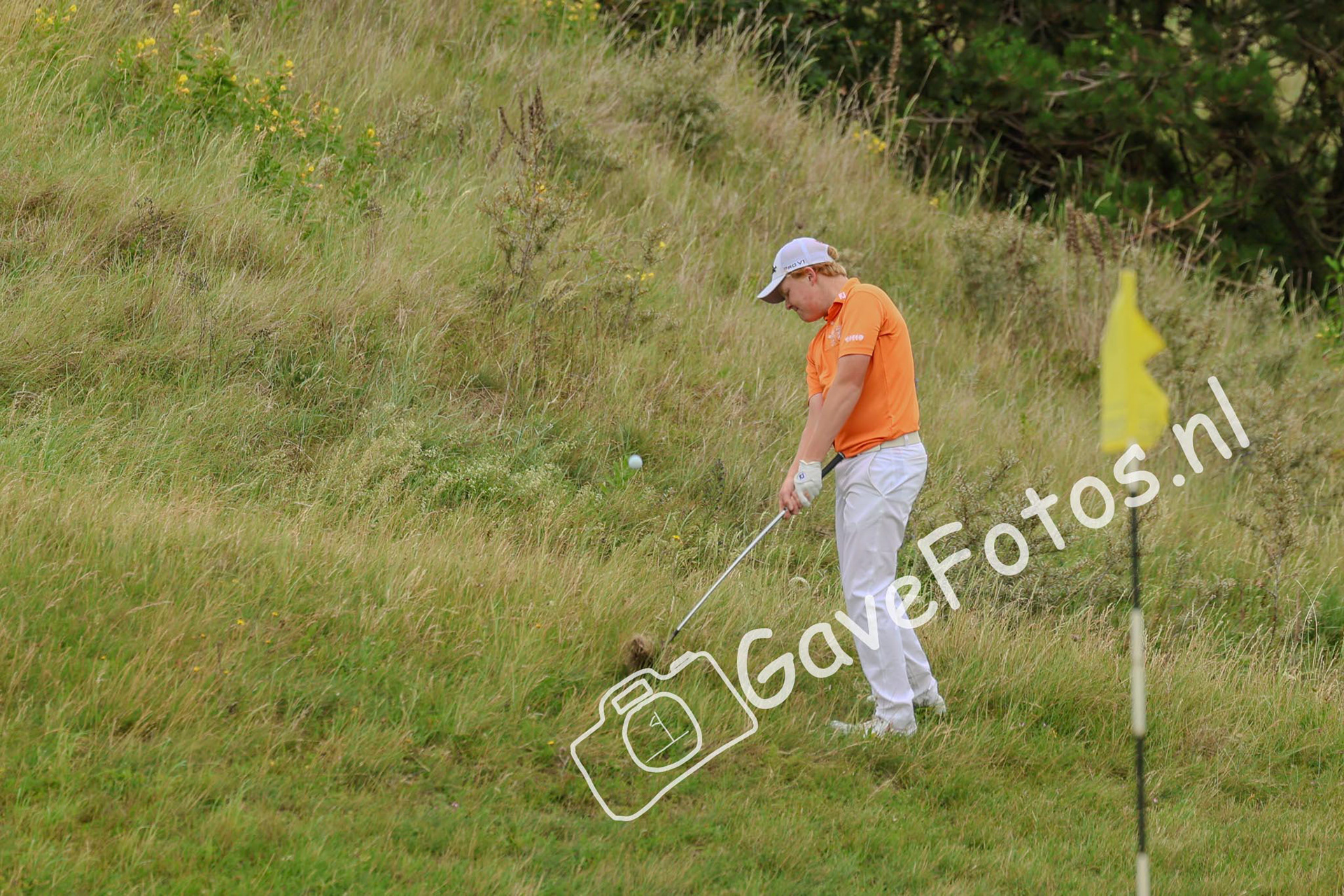 Ischa Wichman vanuit de rough op hole 18 tijdens de Kennemer Open 2025