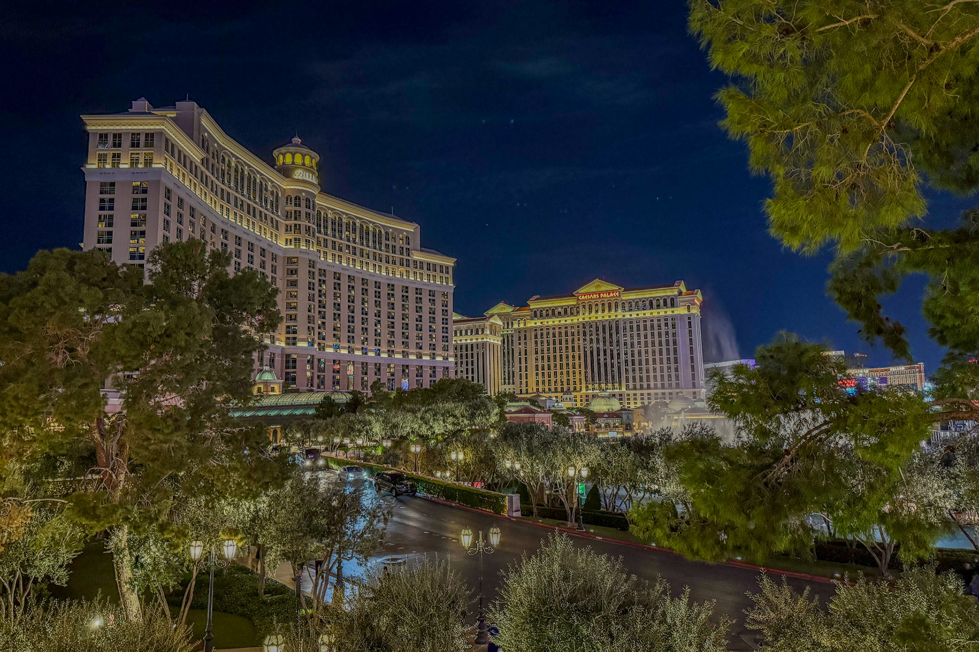 Het Belagio en Ceasars Palace