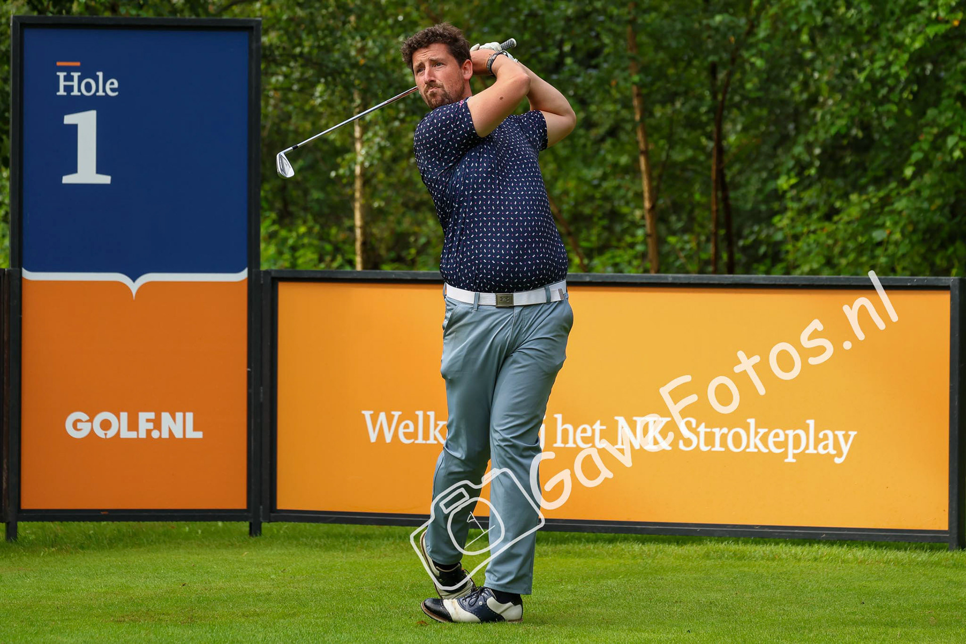 SANGLIER, Max (Utrechtse Golfclub Amelisweerd) 01/08/2025 NK Strokeplay 2025, Hooge Graven Golfclub, Ommen, Nederland. 1-3 of August 2025. On the course  during the 1st round of the NK Strokeplay 2025.
