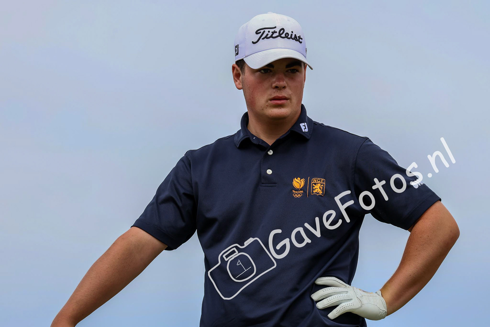 Stijn Egging op de Teebox van het Kennemer Open 2025