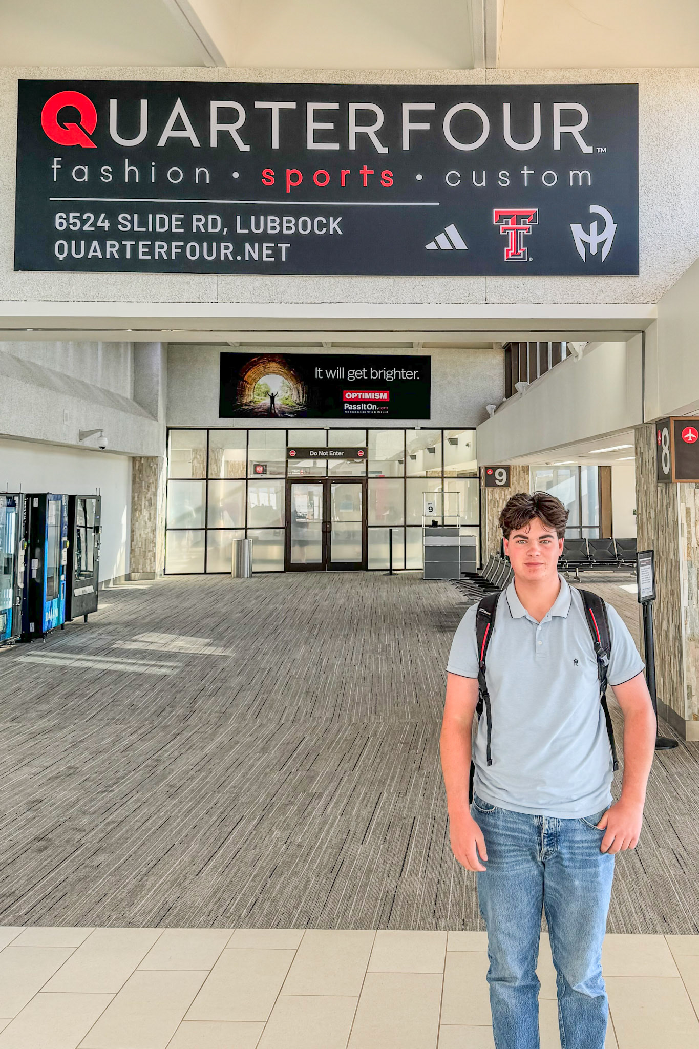 Texas Tech is overal, ook op het vliegveld