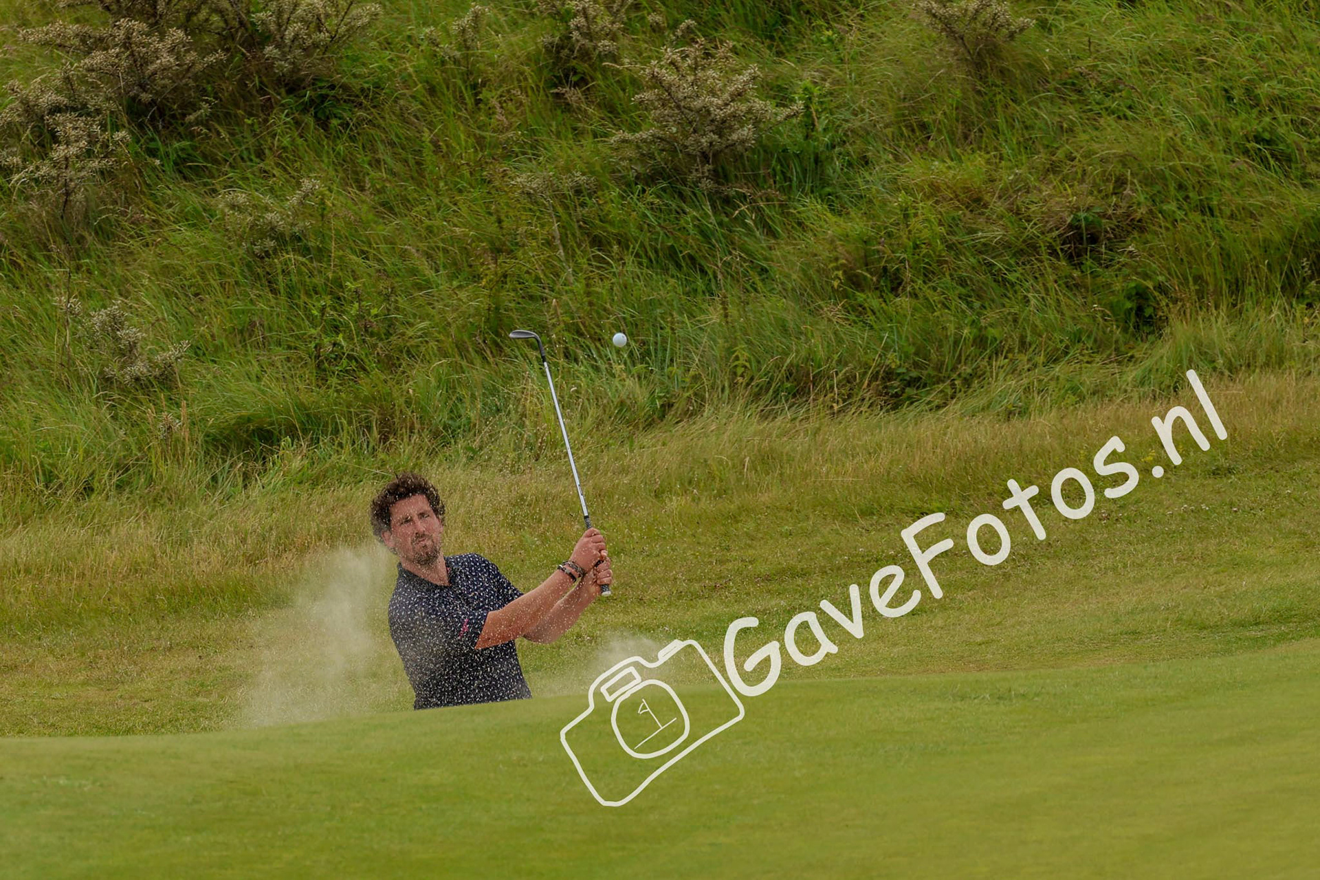 Vanuit de bunker op hole 18 tijdens het Kennemer Open 2025