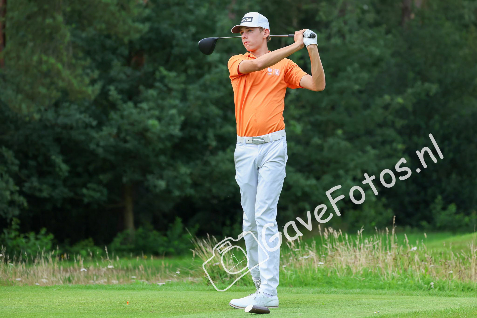 WERNER, Pieter (Eindhovensche Golf) 03/08/2025 NK Strokeplay 2025, Hooge Graven Golfclub, Ommen, Nederland. 1-3 of August 2025. On the course  during the final day of the NK Strokeplay 2025.