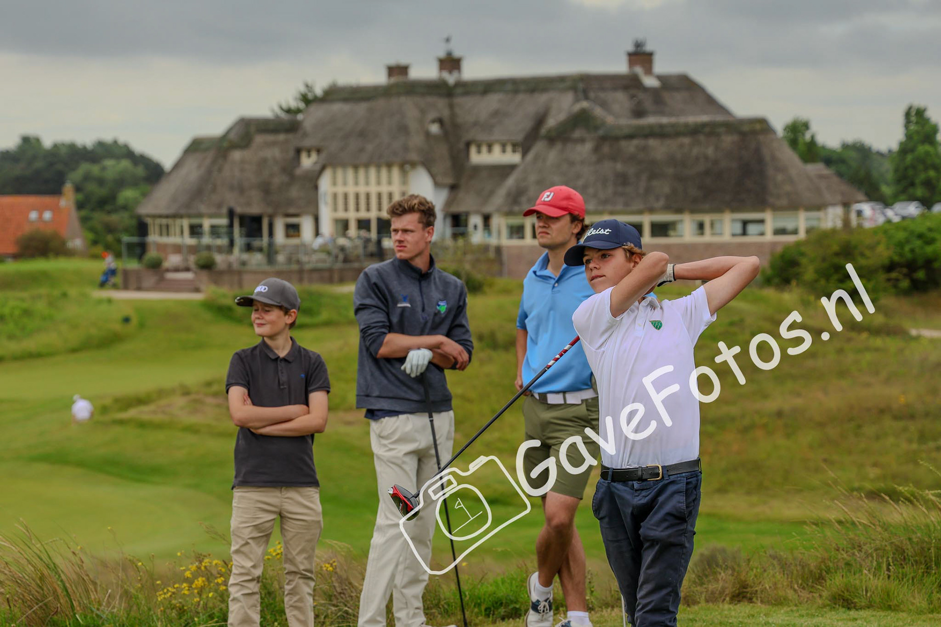 Sem de Goederen  op de Teebox van de 16e hole tijdens het Kennemer Open 2025