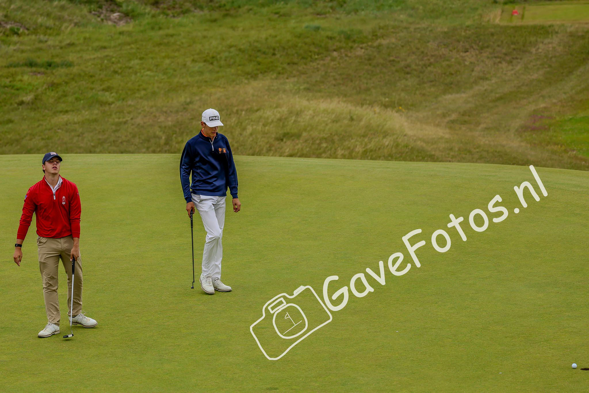 Luke Yarnold laat zijn put op de 15e net te kort tijdens de Kennemer Open 2025