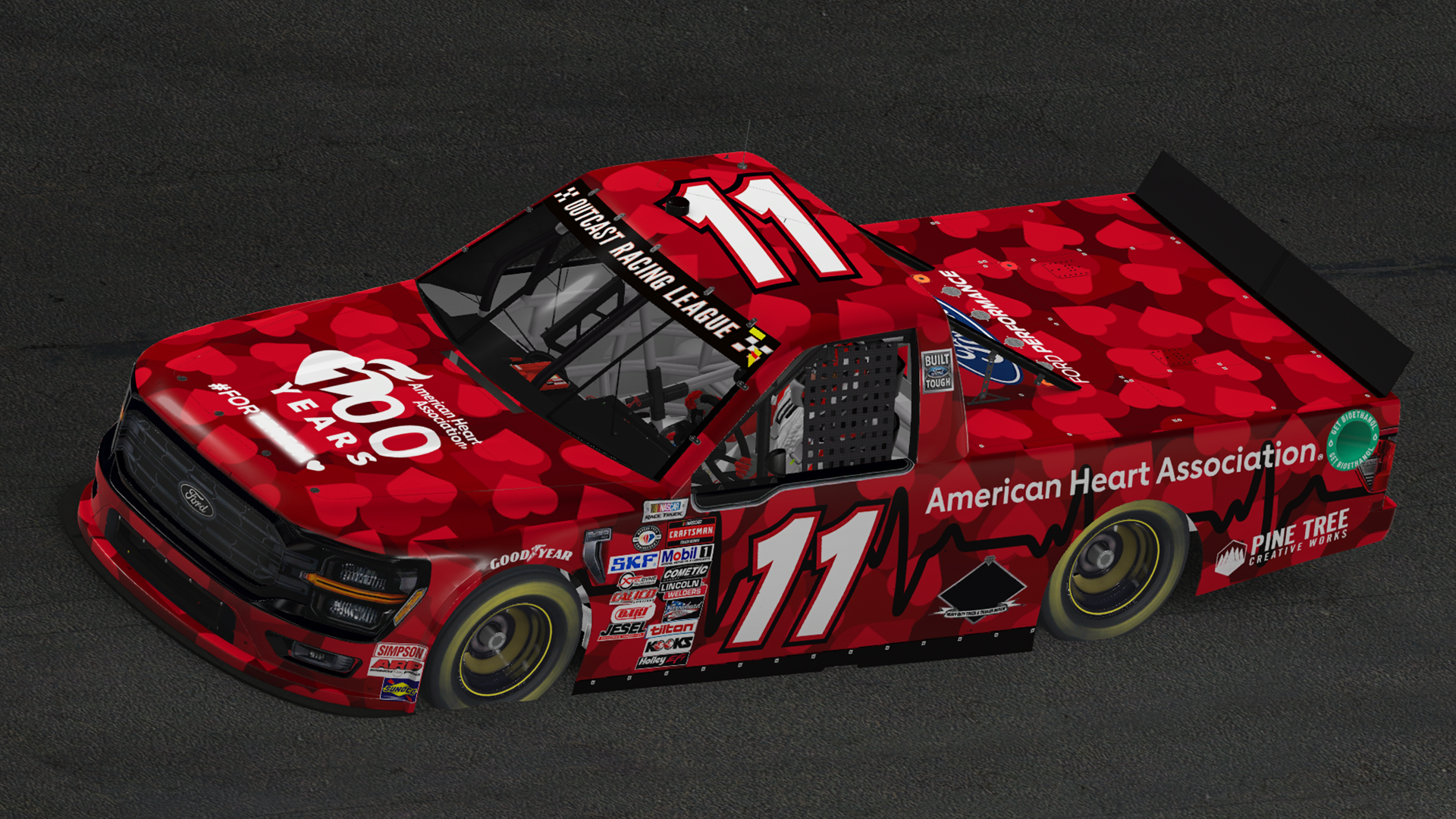 The black on red variant of the #11 for day races. Photo by us.