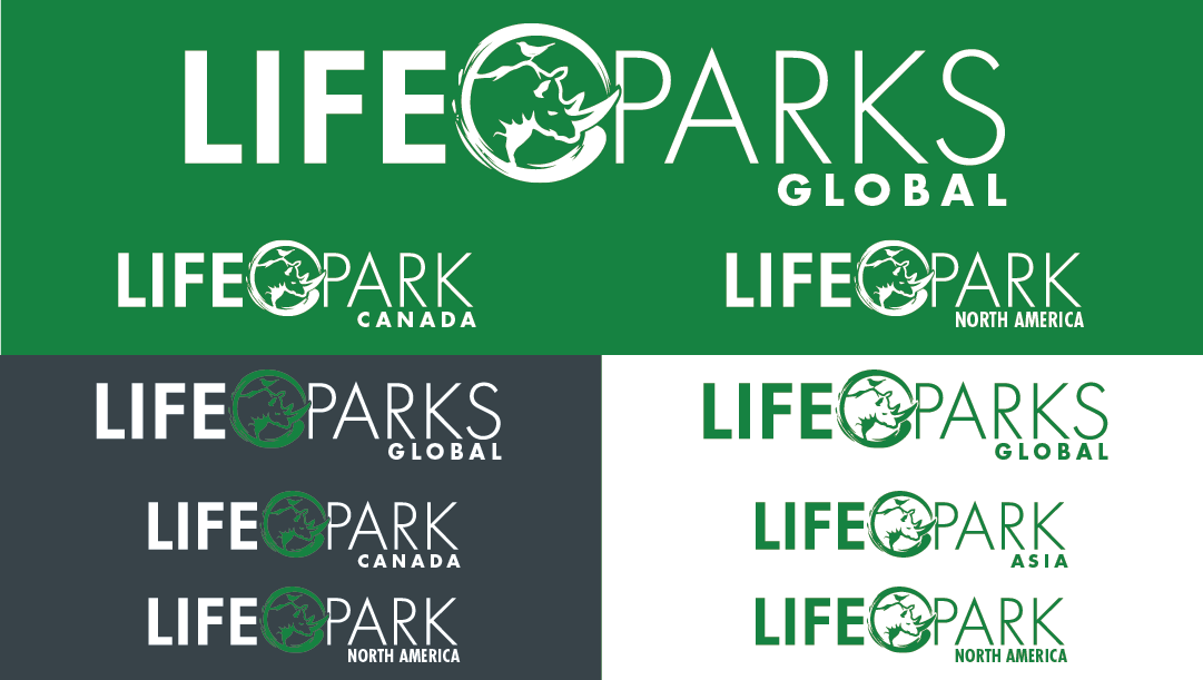 Logo and branding scheme for a fictional zoo franchise.