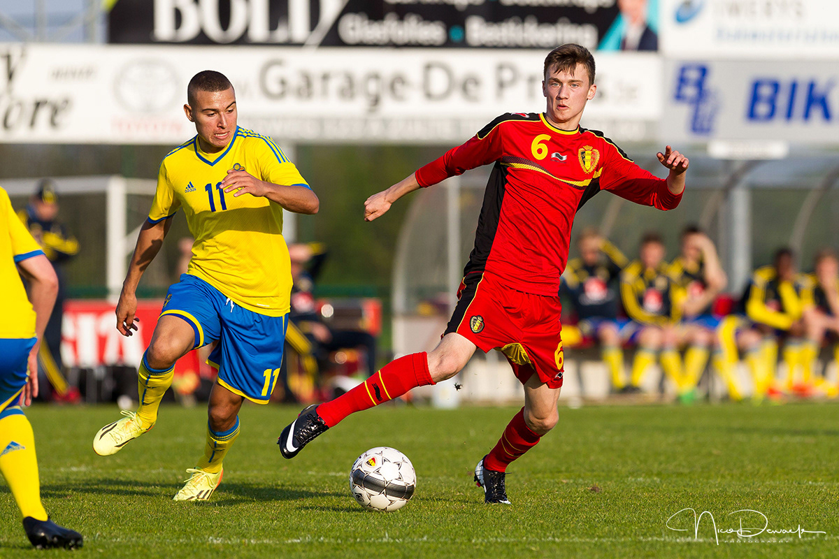 Bryan Heynen (°1997) - foto: U17F België - Zweden (22 april 2014)