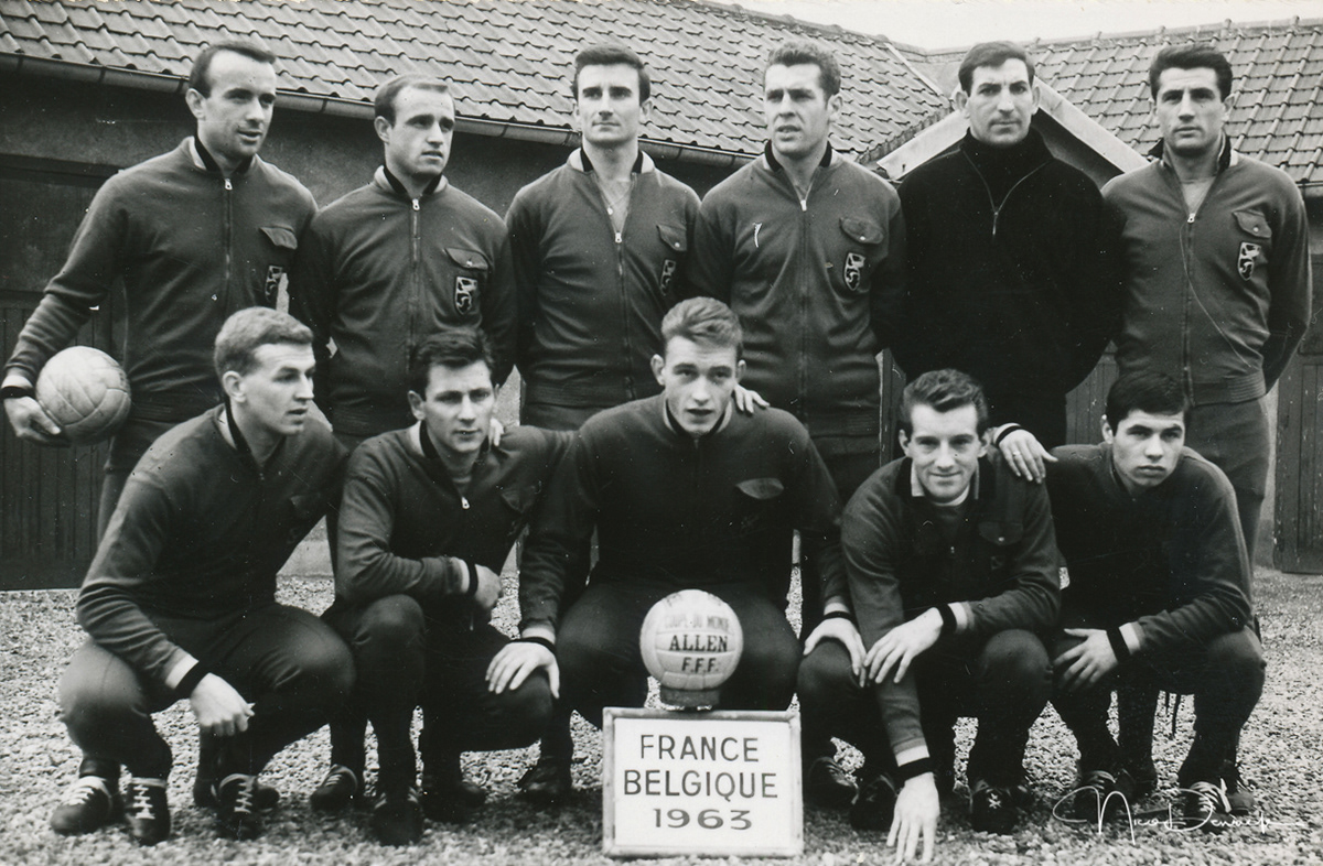 The Belgian national team before the game against France (25 dec. 1963)