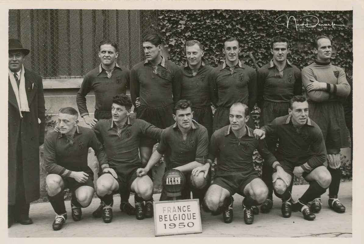The Belgian national team before the game against France (1 nov. 1950)