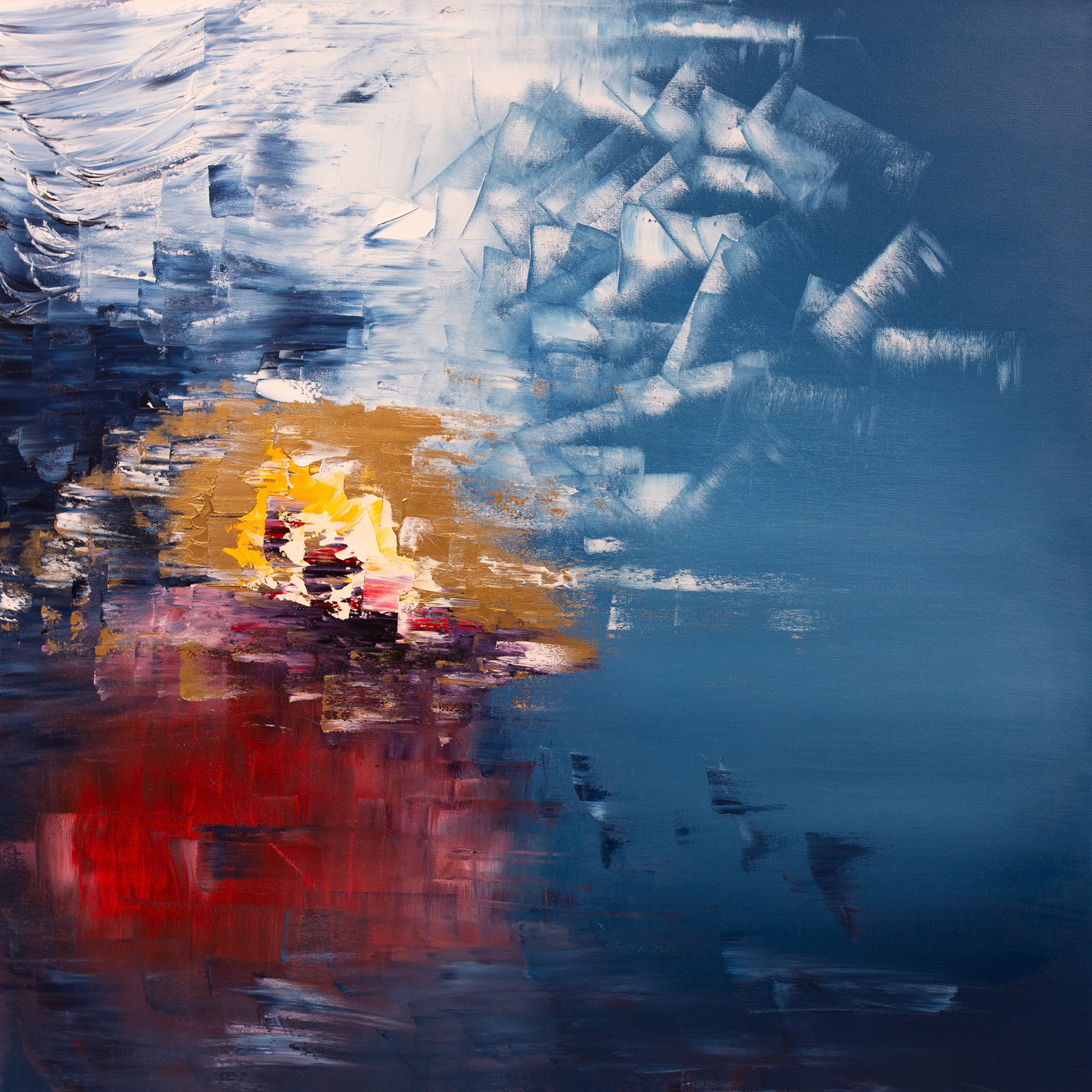 🟥 "Manga" (Scriabin, Schiele, & Coffee) [36” x 36”]