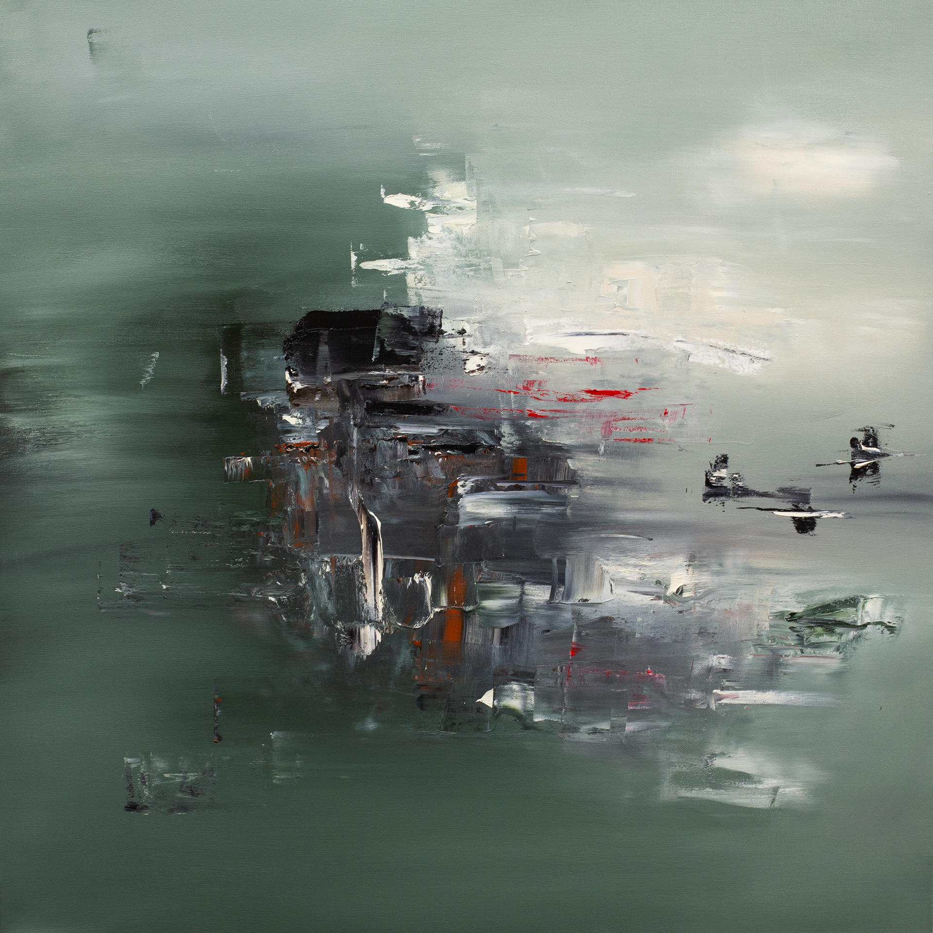 🟥 Monoliths in Motion [36” x 36”]