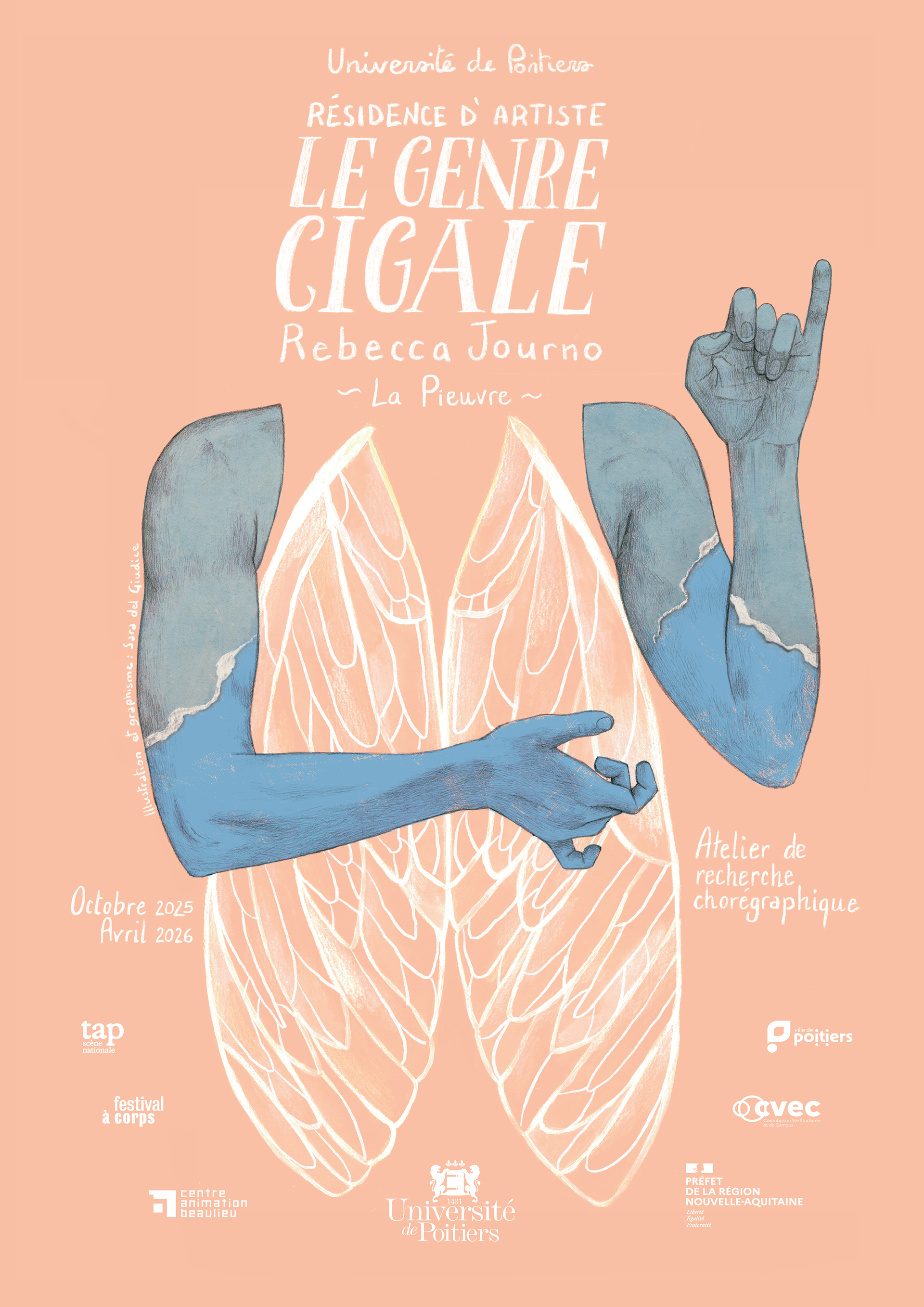 Poster résidence chorégraphique Université de Poitiers