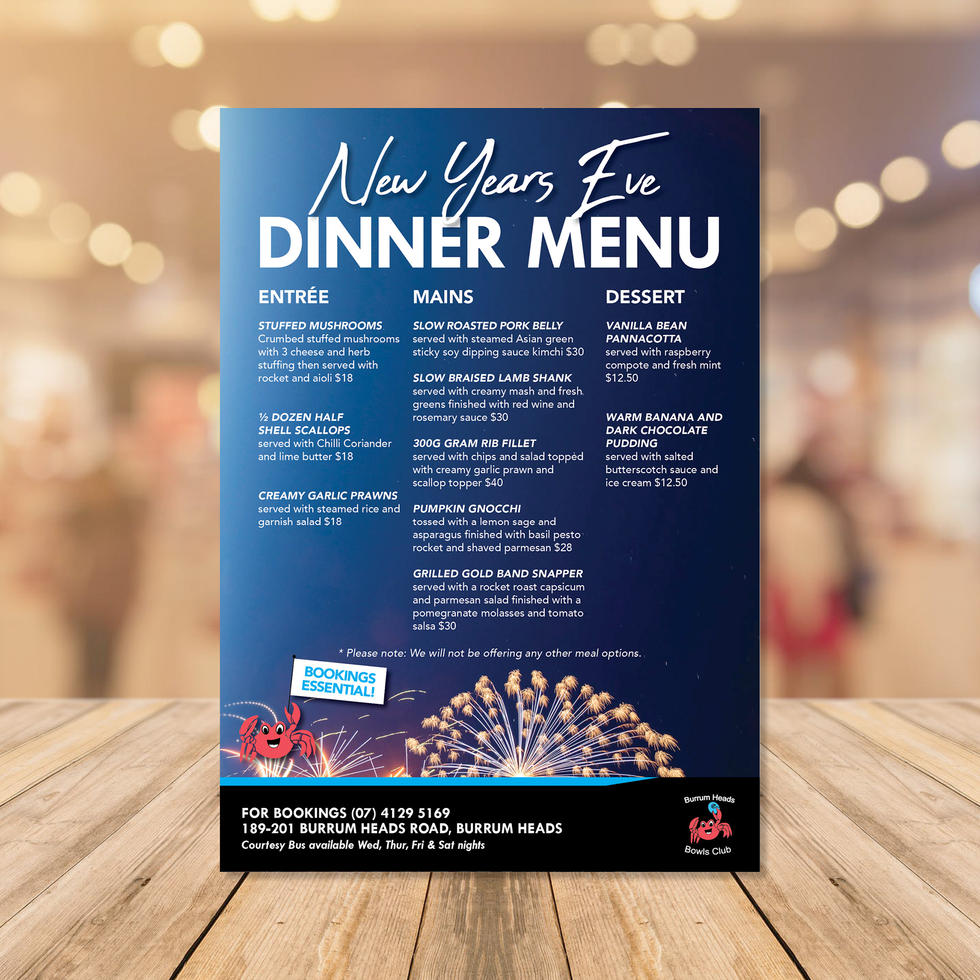 Burrum Heads Bowls Club - NYE Promotions