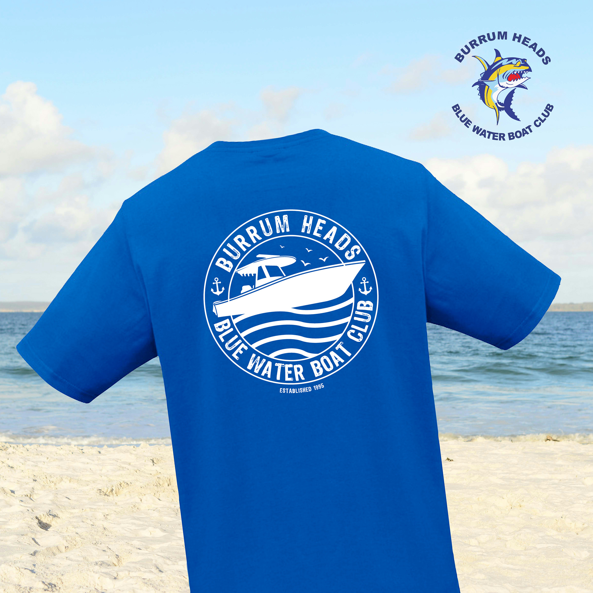 Burrum Heads Blue Water Boat Club - Shirt Design
