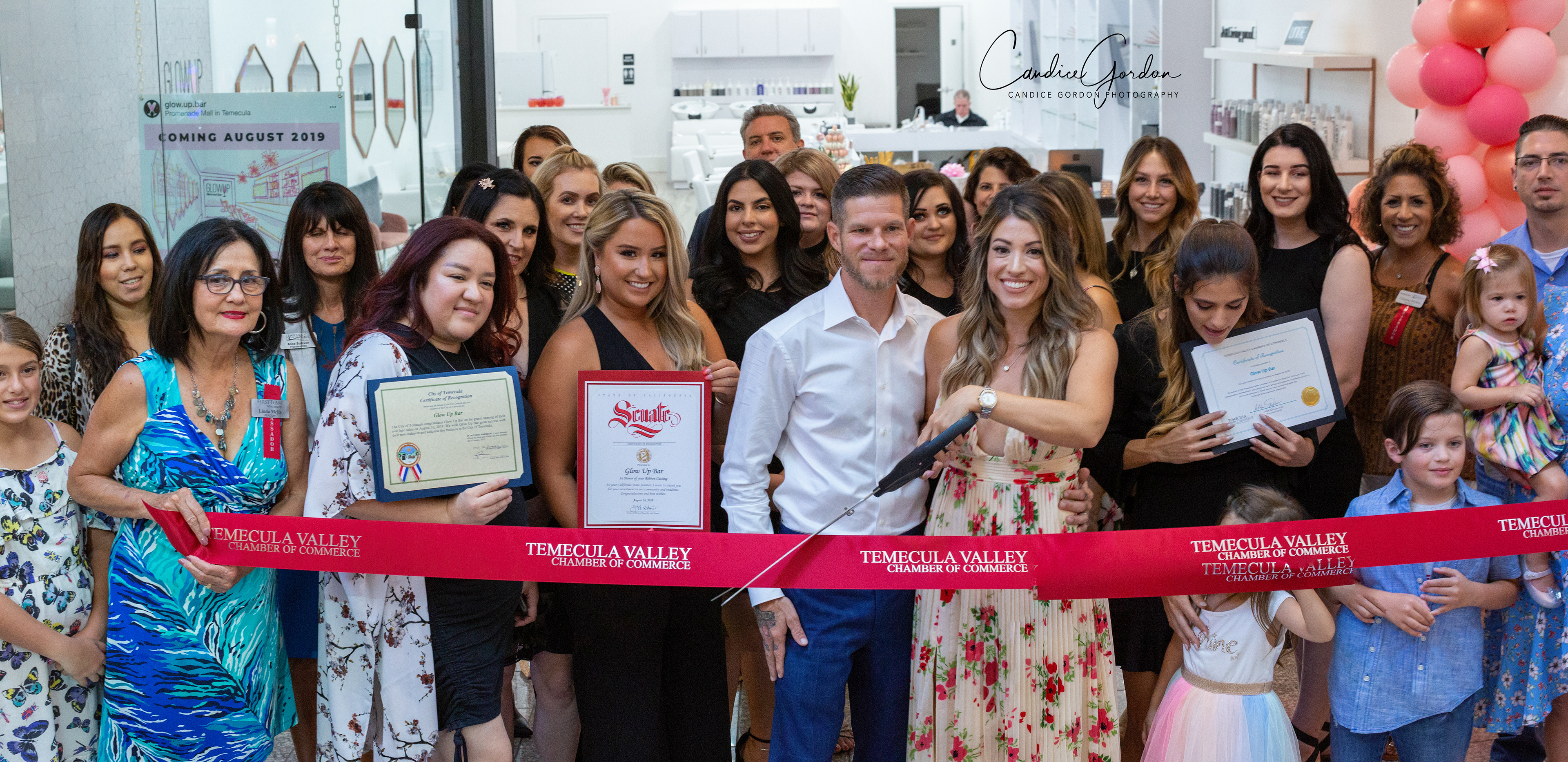 Glowup Blowout Bar Ribbon Cutting and Grand Opening August 2019
