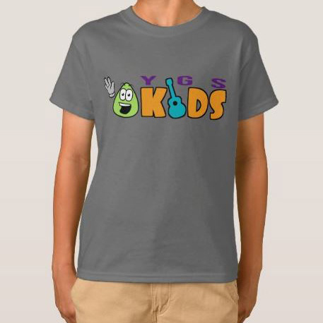 T-shirt design for a children's guitar course.