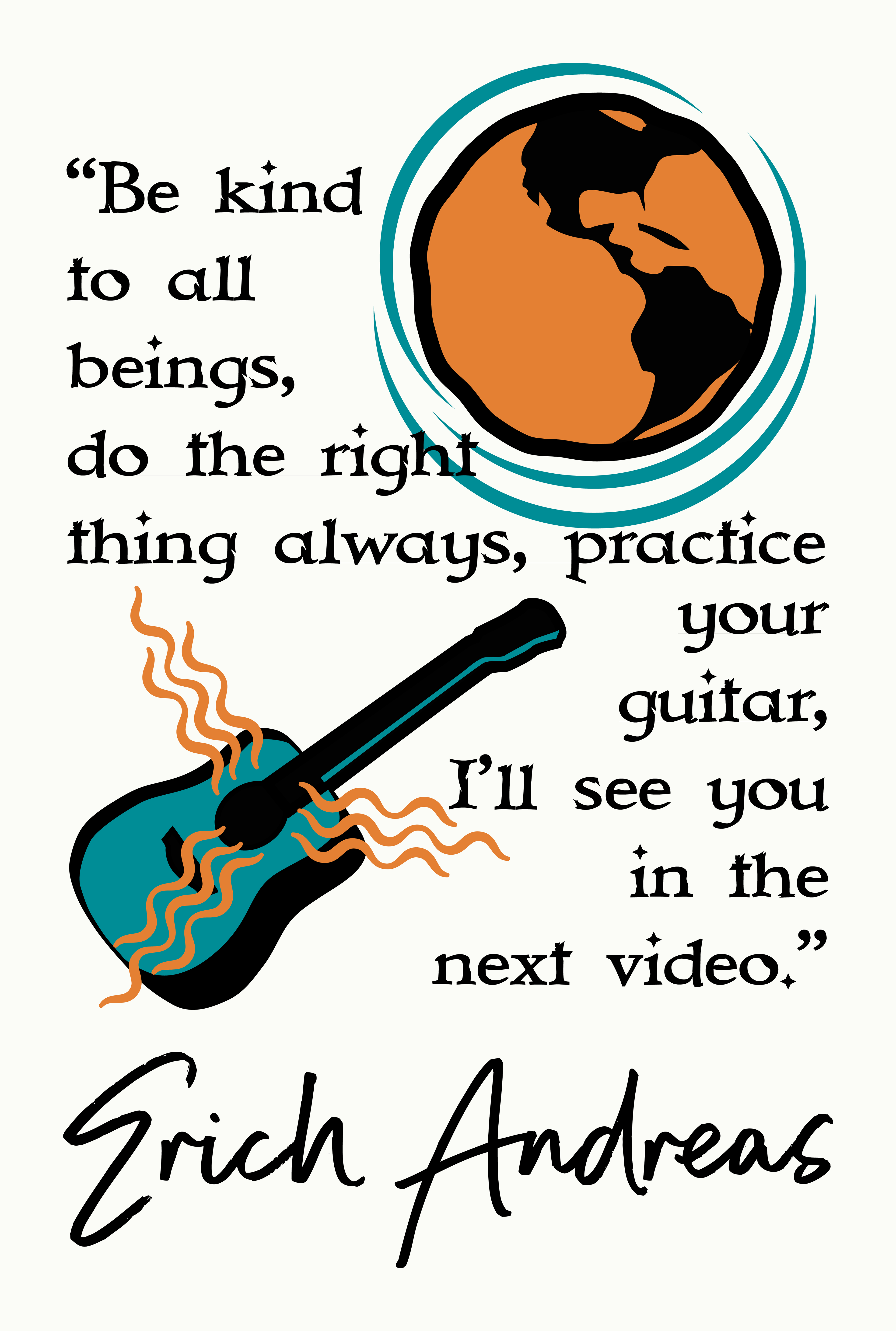 A t-shirt design for YourGuitarSage YT channel.