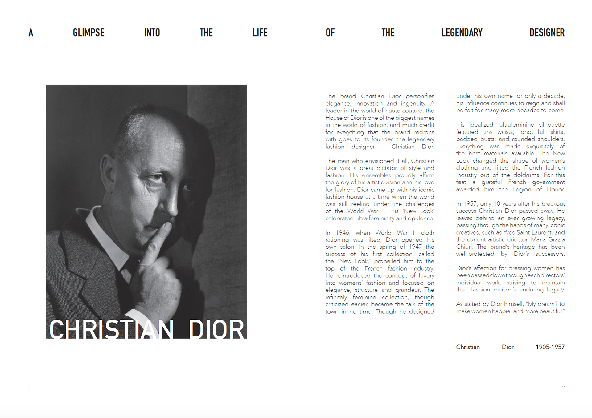 Image - Karsh, Y. (1954). Christian Dior. Available at: https://karsh.org/photographs/christian-dior/ .