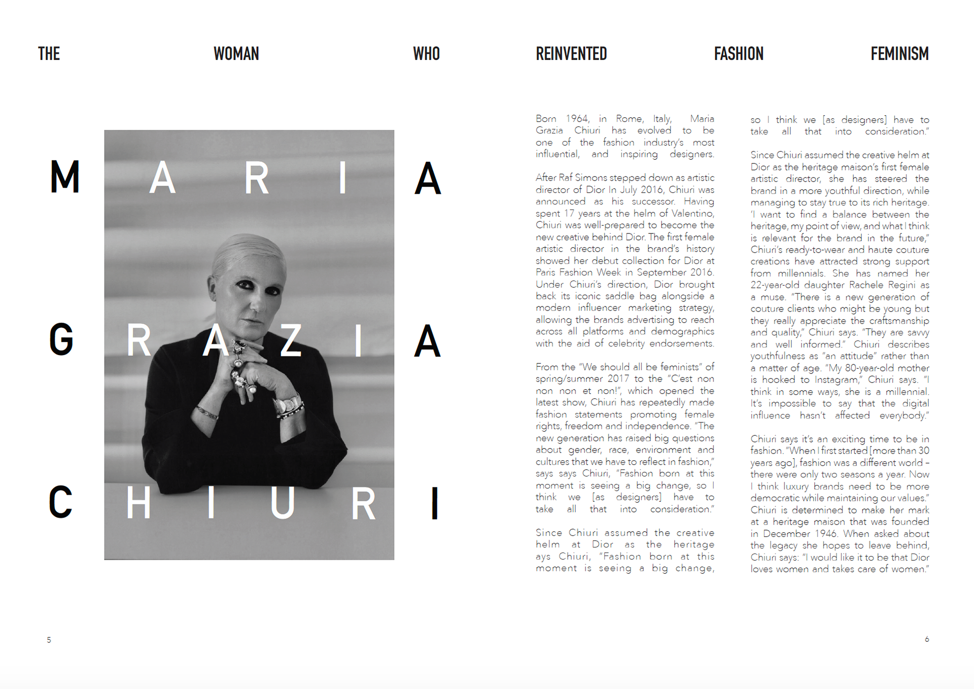 Image - Blais, S. (2017). Portrait of Maria Grazia Chiuri. Available at: https://tankmagazine.com/tank/2019/11/the-voyages-of-maria-grazia-chiuri/