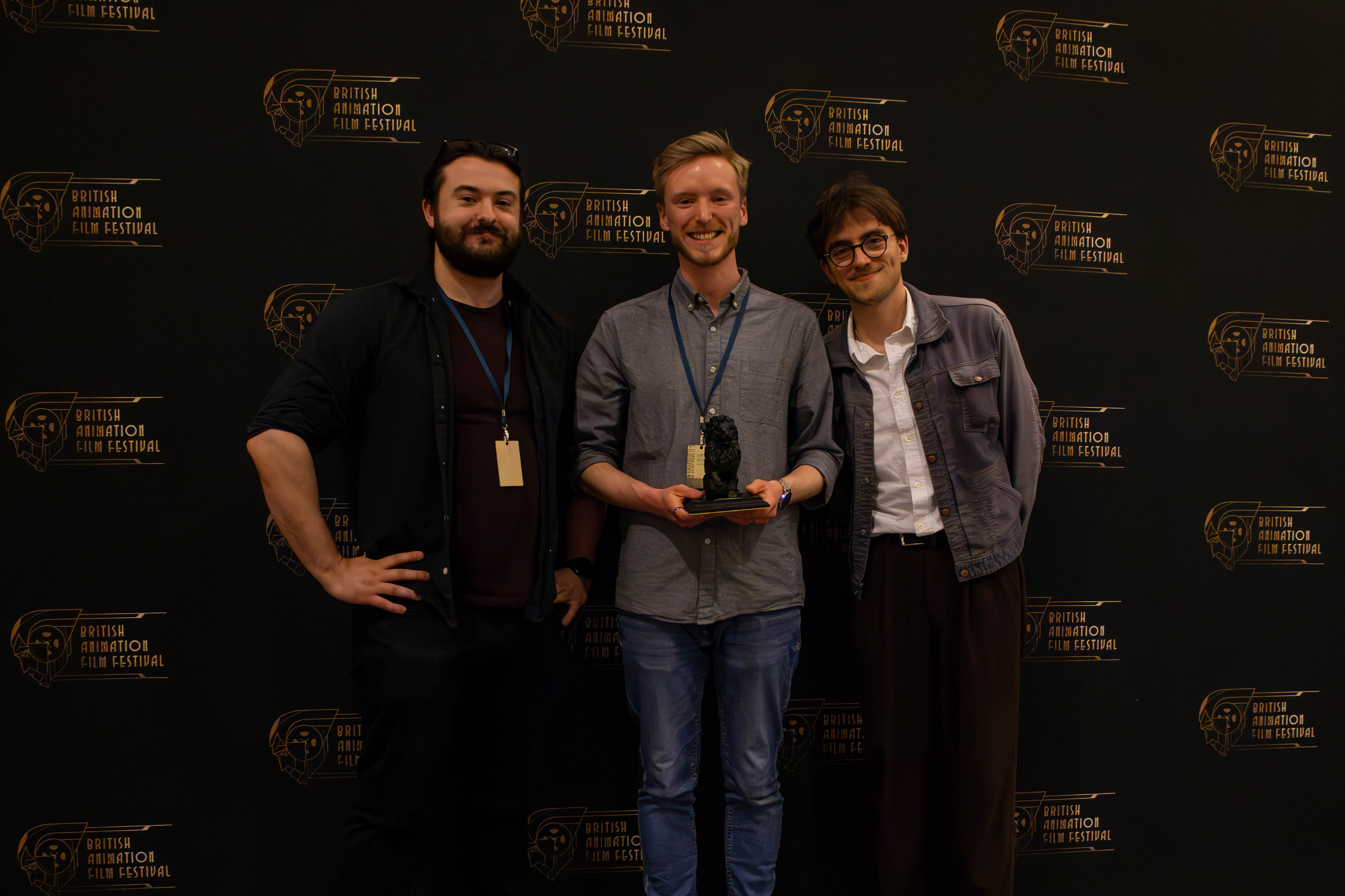 Winning Best 3D Animation 2024 at the British Animation Film Festival with Alex Thomas (Character Designer) & Frankie Statham (Music Composer)