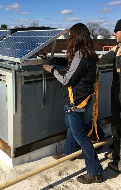 Attaching solar panels with guidance of Fayetteville Public Utilities